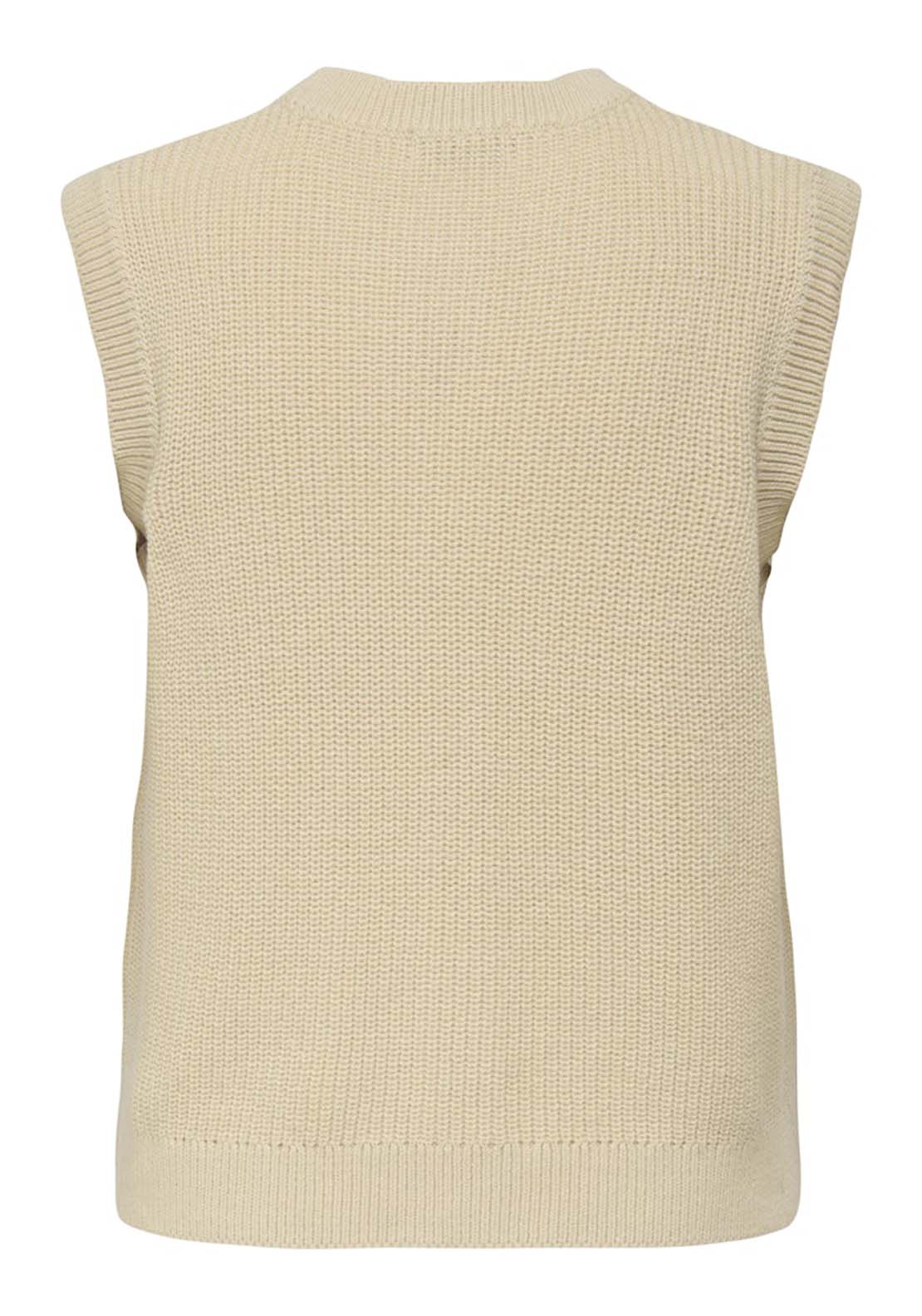 Jdy Sleveless Knitted Vest With Buttons - Grey 2 Shaws Department Stores