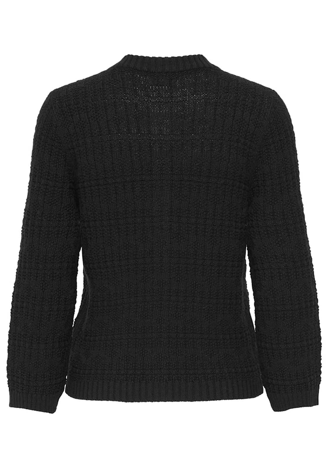 Jdy Long Sleeve Short Buttoned Cardigan - Black 2 Shaws Department Stores