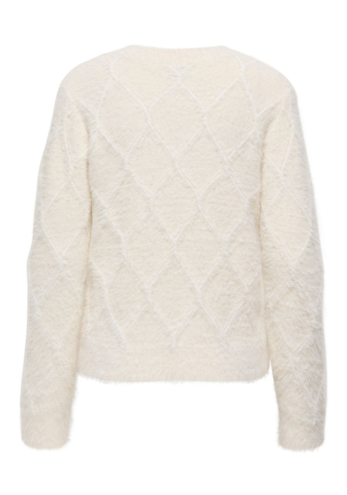 Jdy Long Sleeve Round Neck Cardigan - Ecru 7 Shaws Department Stores