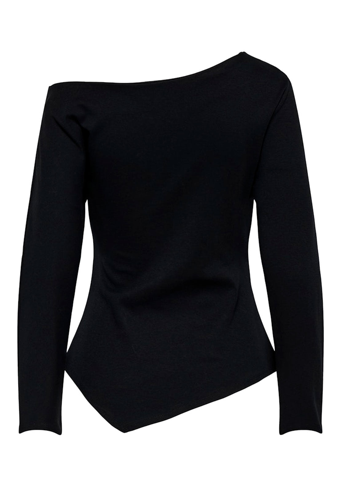 Jdy Long Sleeve Asymetric Top - Black 7 Shaws Department Stores
