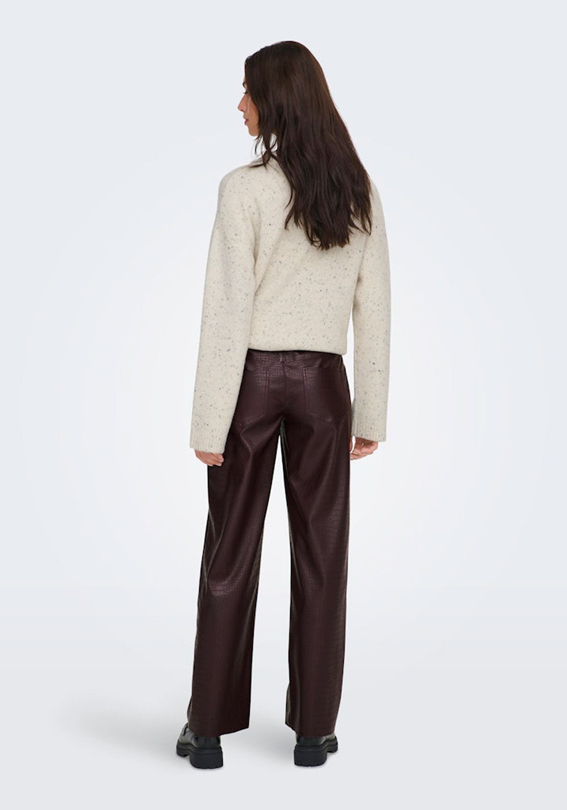 Jdy Straight Fit Trousers - Brown 2 Shaws Department Stores