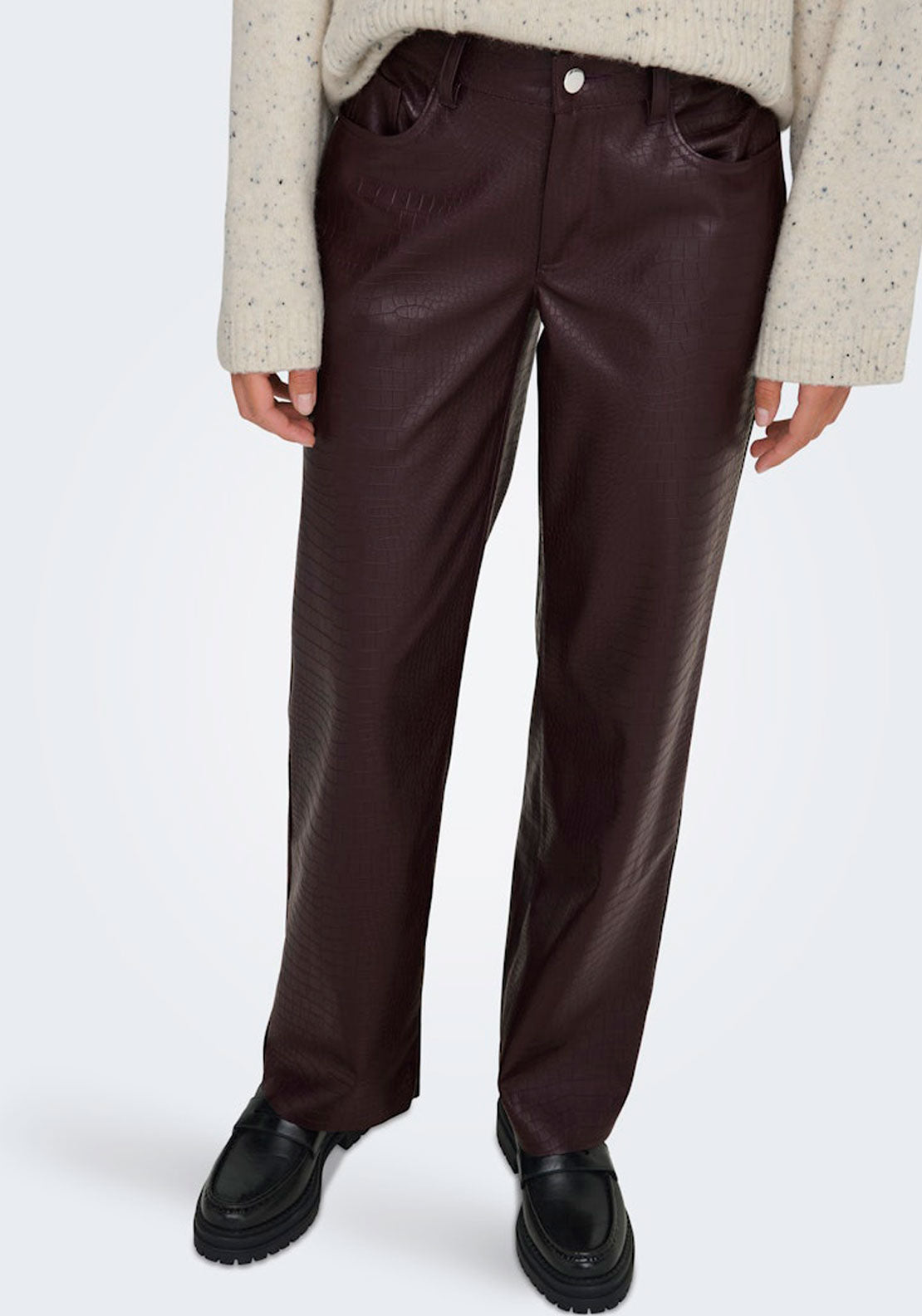 Jdy Straight Fit Trousers - Brown 4 Shaws Department Stores
