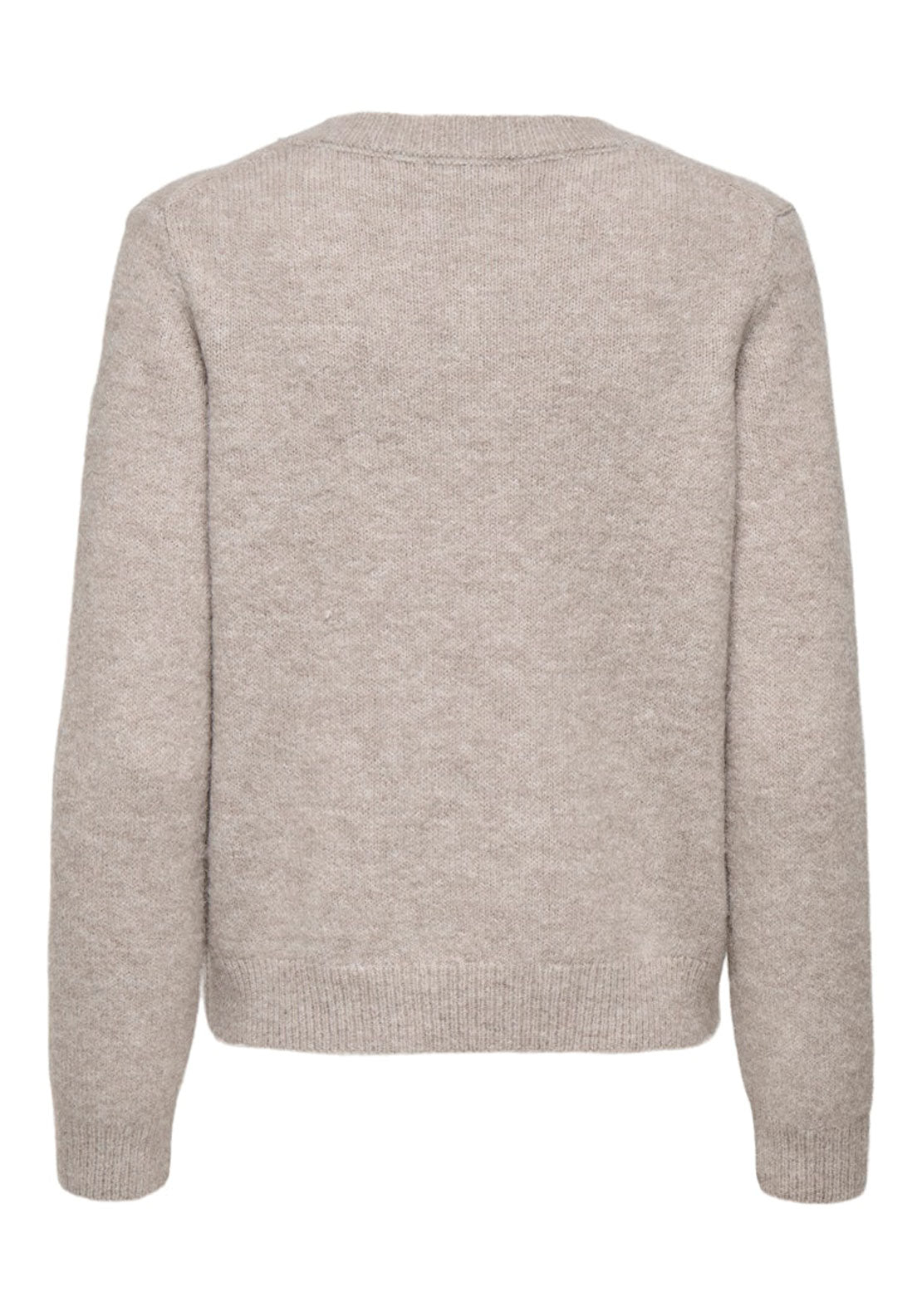 Jdy Long Sleeve Pearl Jumper - Chateau Gray White Jacq 7 Shaws Department Stores
