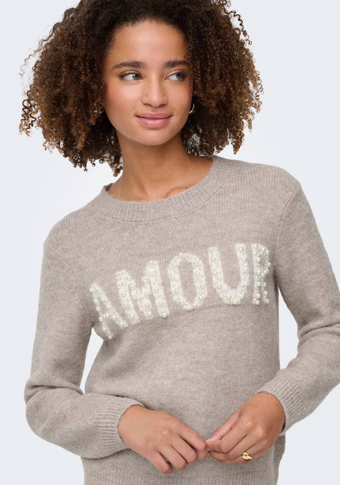 Jdy Long Sleeve Pearl Jumper - Pink 3 Shaws Department Stores