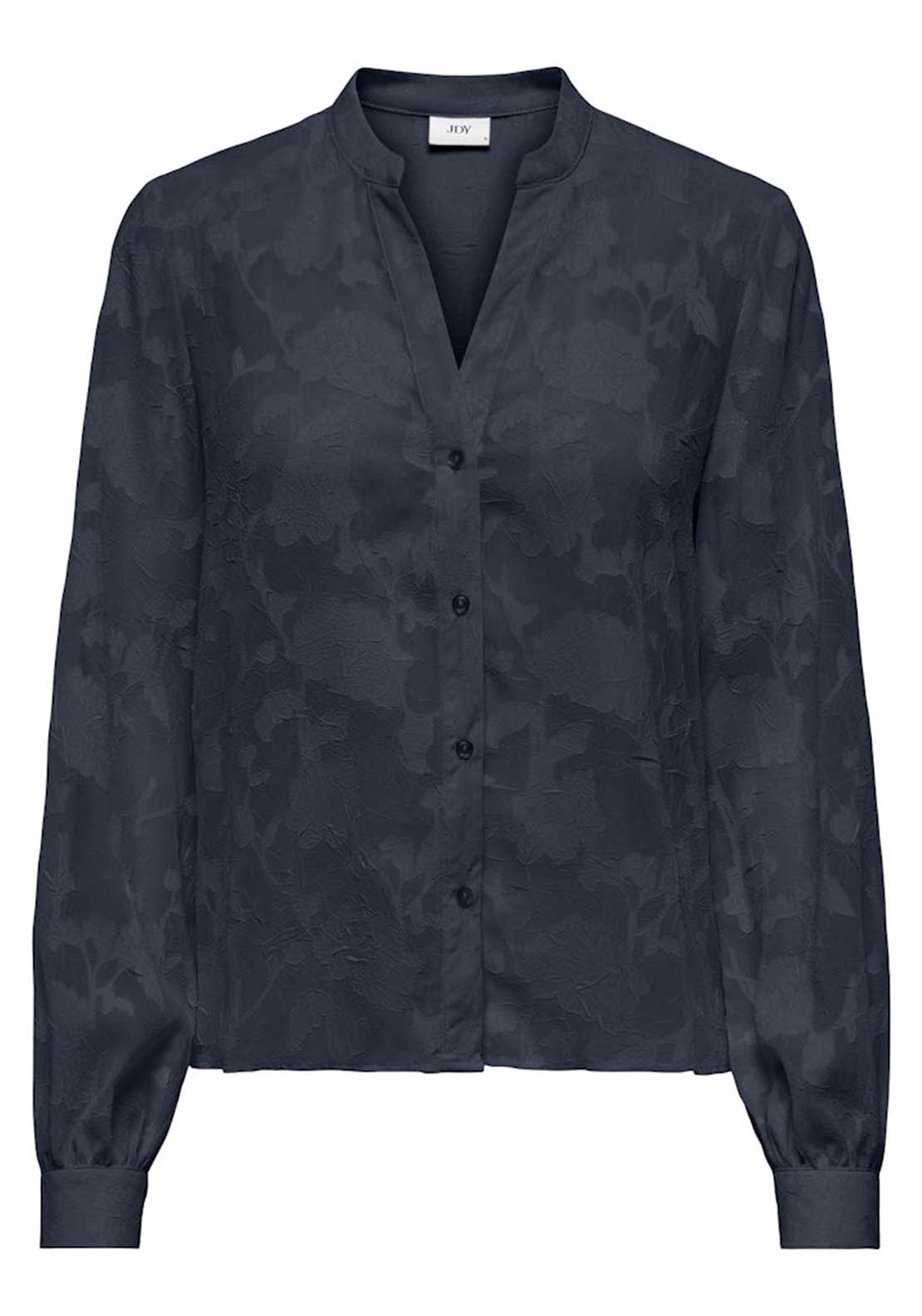 Jdy Long Sleeve V-Neck Shirt - Black 1 Shaws Department Stores