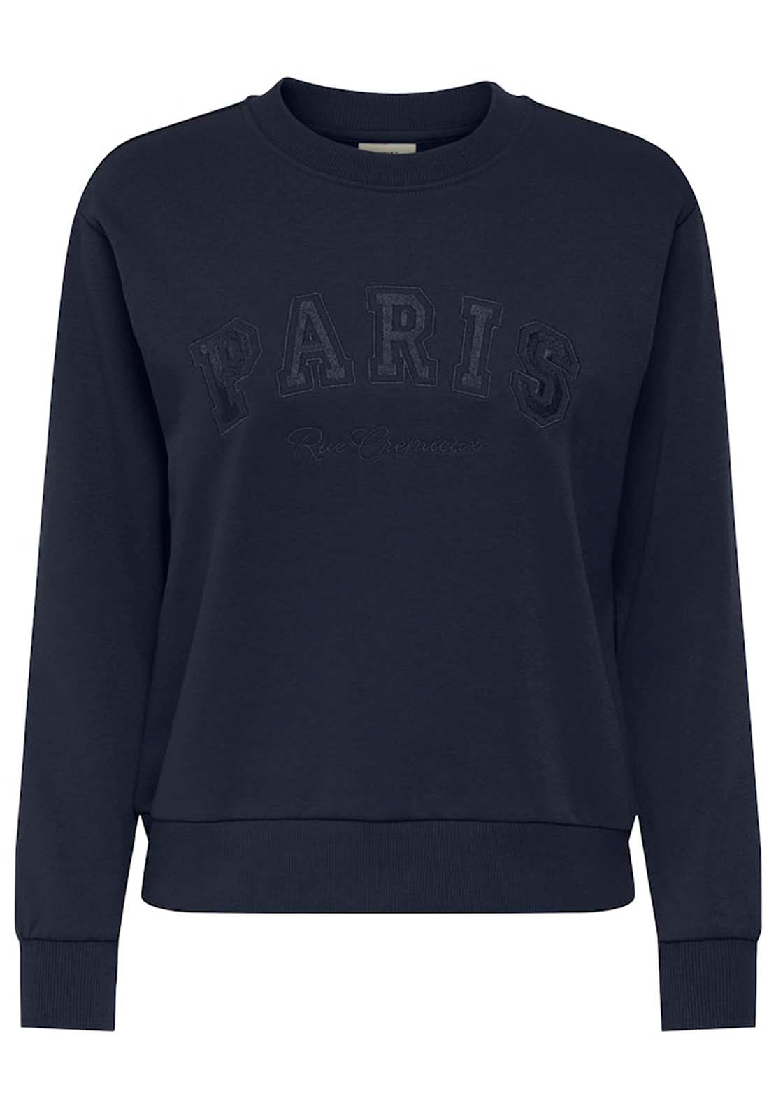 Jdy Long Sleeve Round Neck Sweatshirt - Sky Captain Tone In Tone 1 Shaws Department Stores
