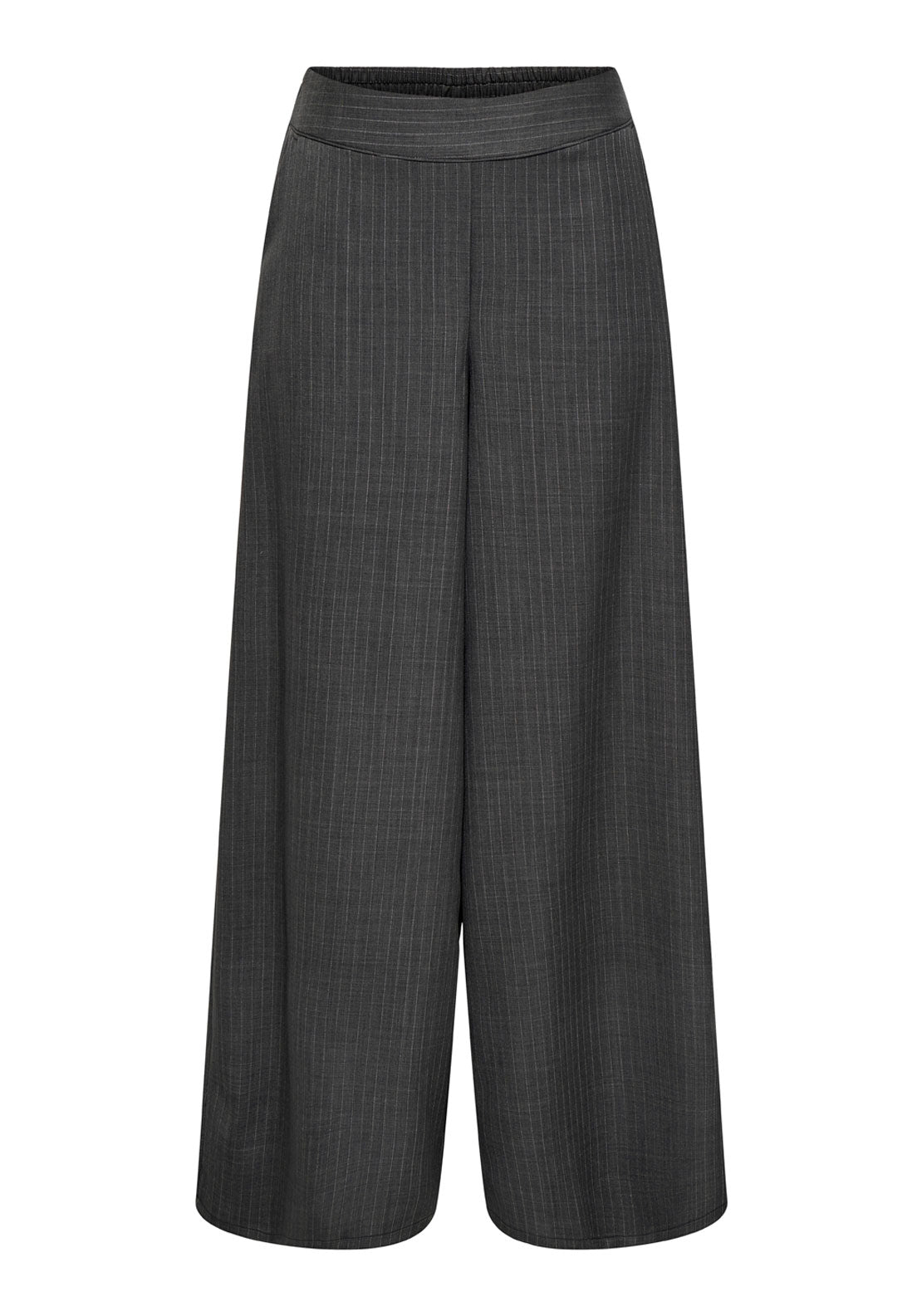 Jdy Ara Medium Waist X-Wide Pant - Dark Grey Melange 6 Shaws Department Stores