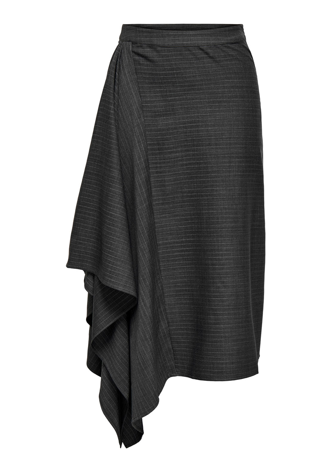 Jdy Ara High Waist Midi Asymmetric Skirt - Grey 6 Shaws Department Stores