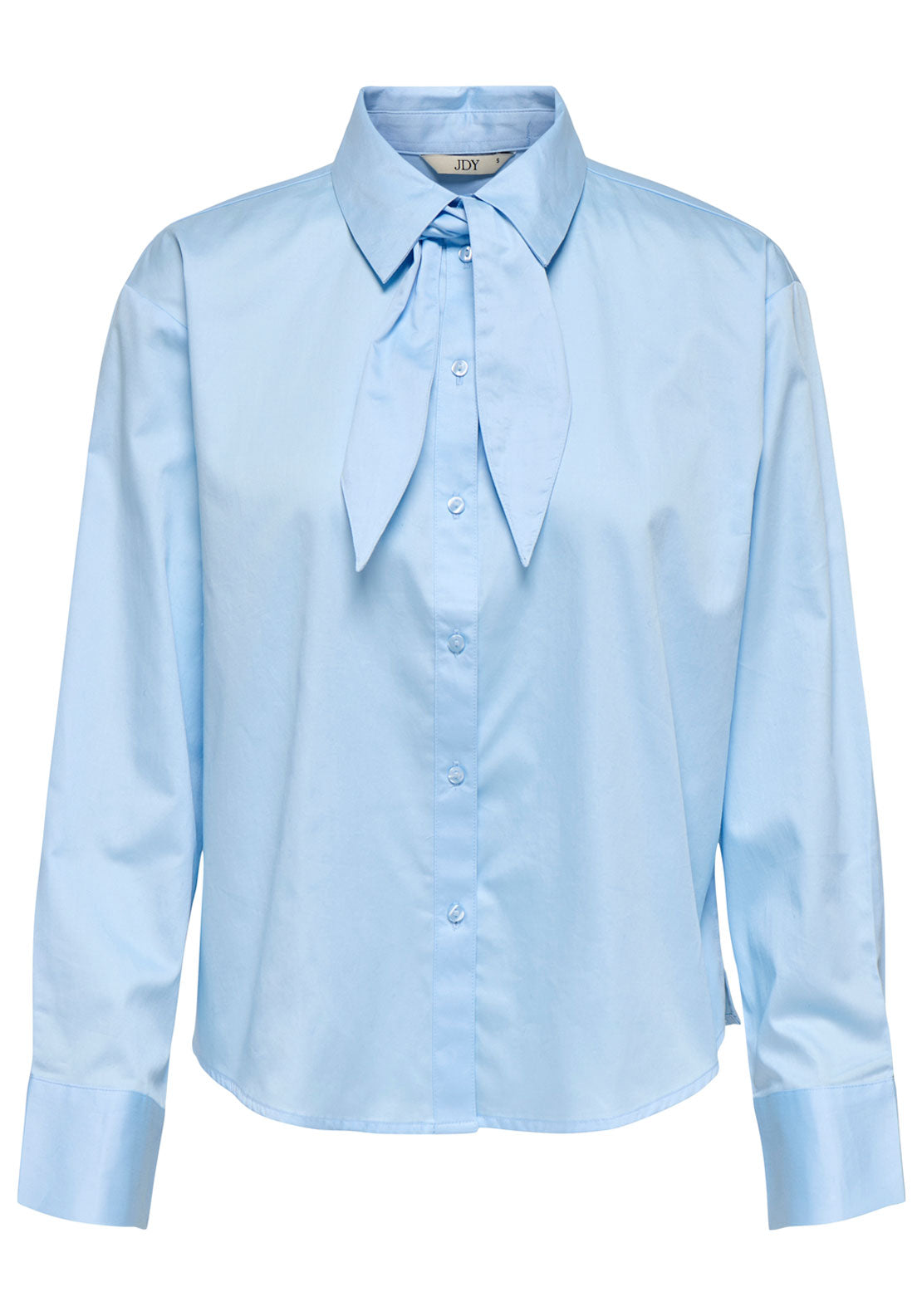 Jdy Willow Loose Long Sleeve Bow Shirt - Cerulean 6 Shaws Department Stores