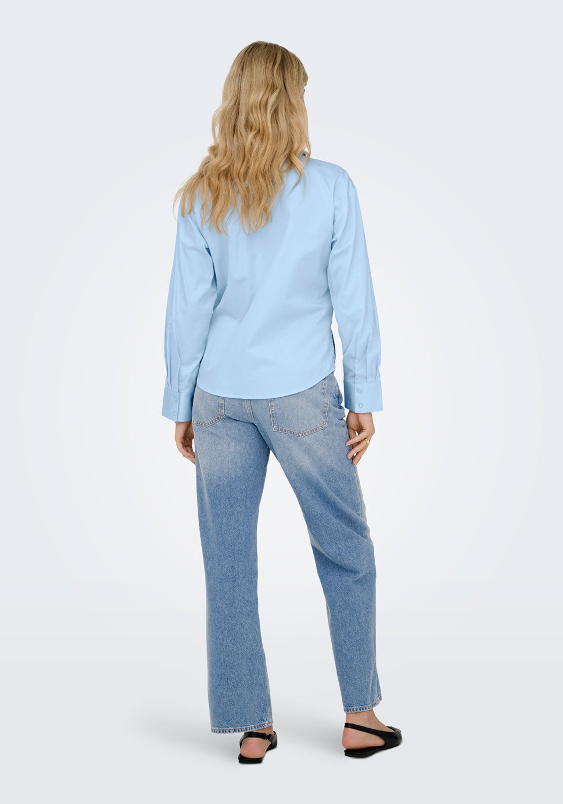 Jdy Willow Loose Long Sleeve Bow Shirt - Cerulean 2 Shaws Department Stores