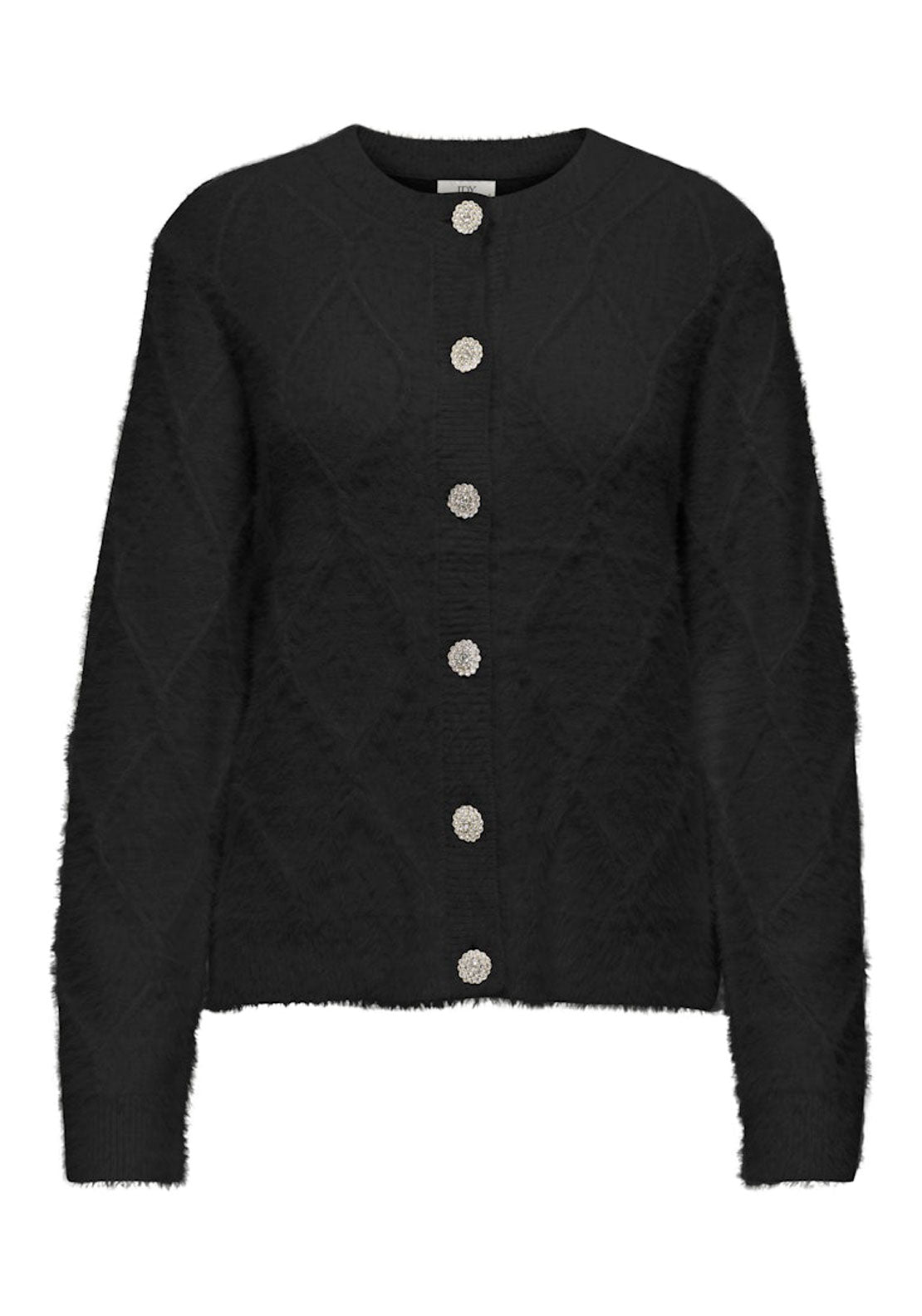Jdy Long Sleeve Round Neck Cardigan - Black 1 Shaws Department Stores