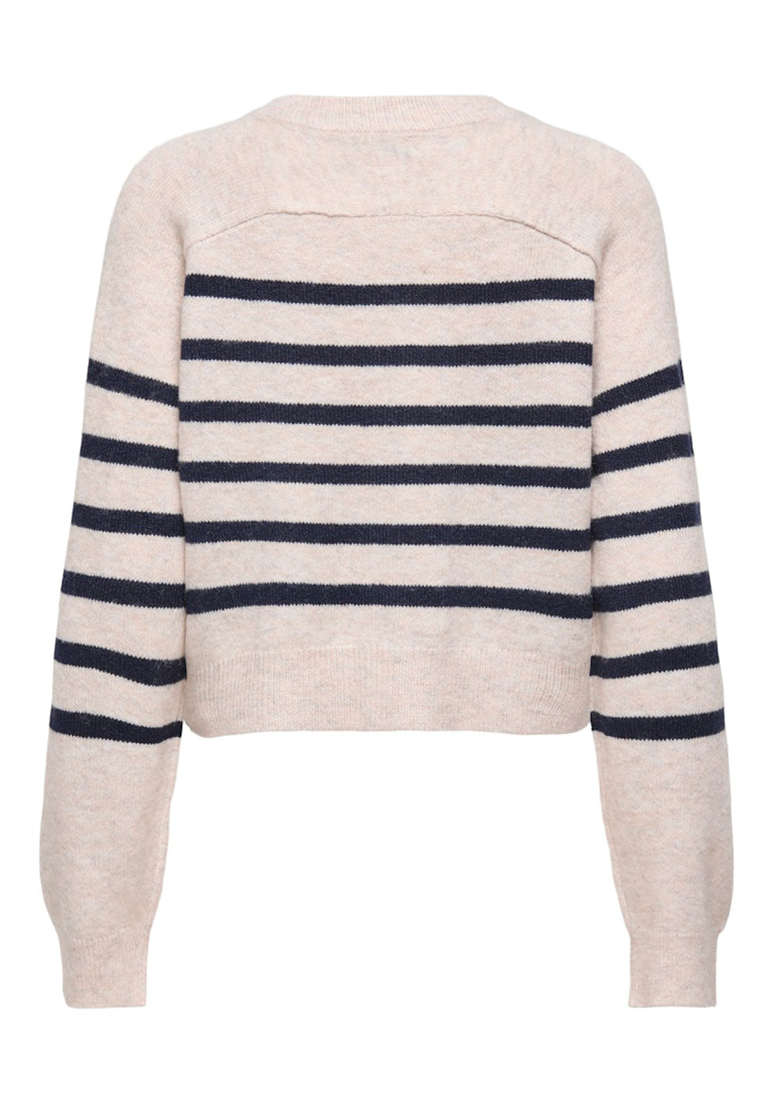 Jdy Long Sleeve Roudn Neck Short Cardigan - Whitecap Gray Navy 2 Shaws Department Stores