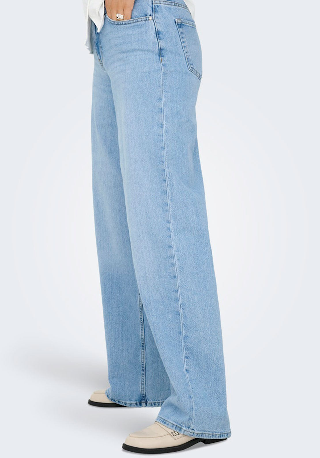 Jdy Wide Leg Jeans L30 - Blue 3 Shaws Department Stores