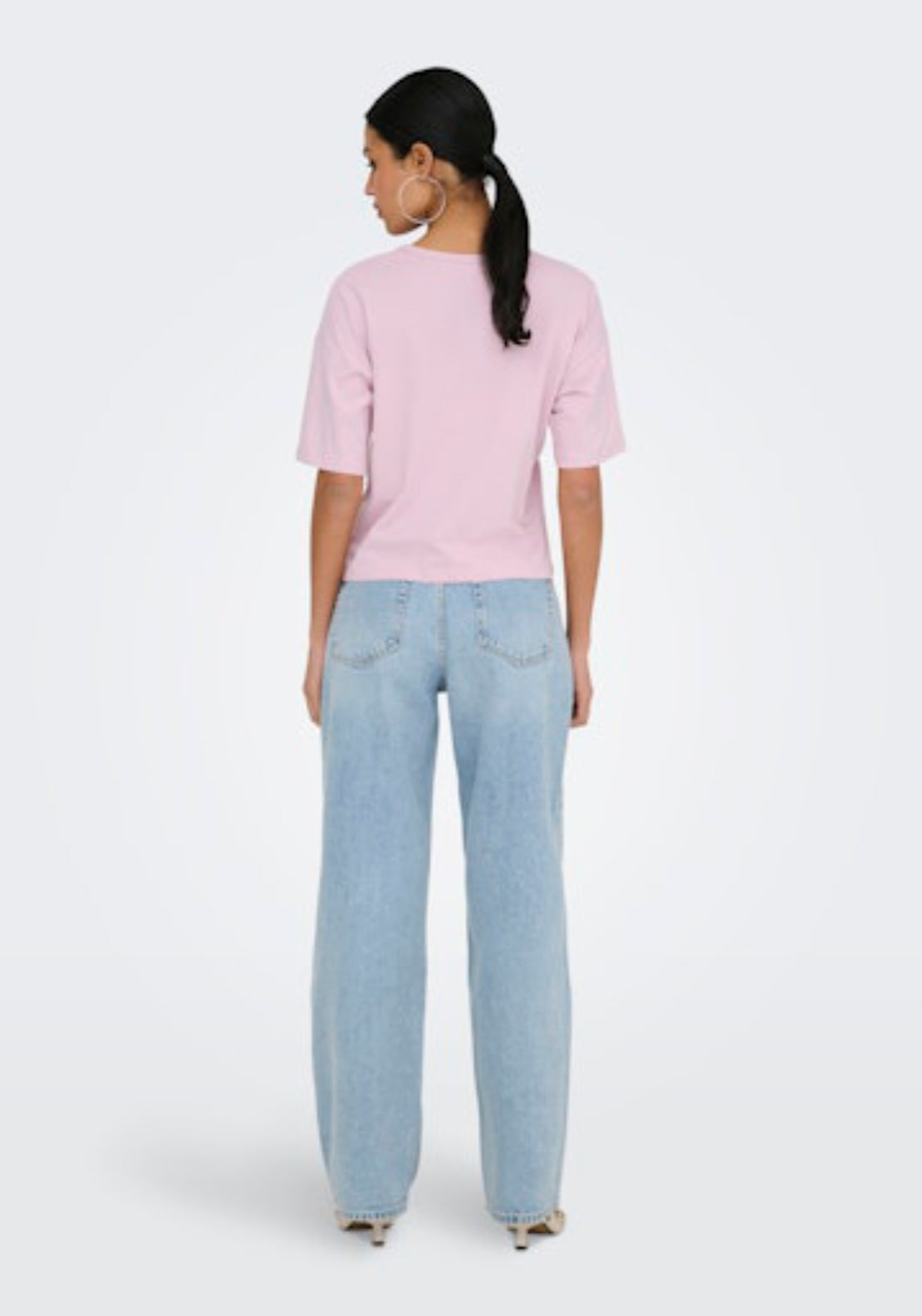 Jdy Cally Life Short Sleeve Top - Fragrant Lilac/white Flower 2 Shaws Department Stores