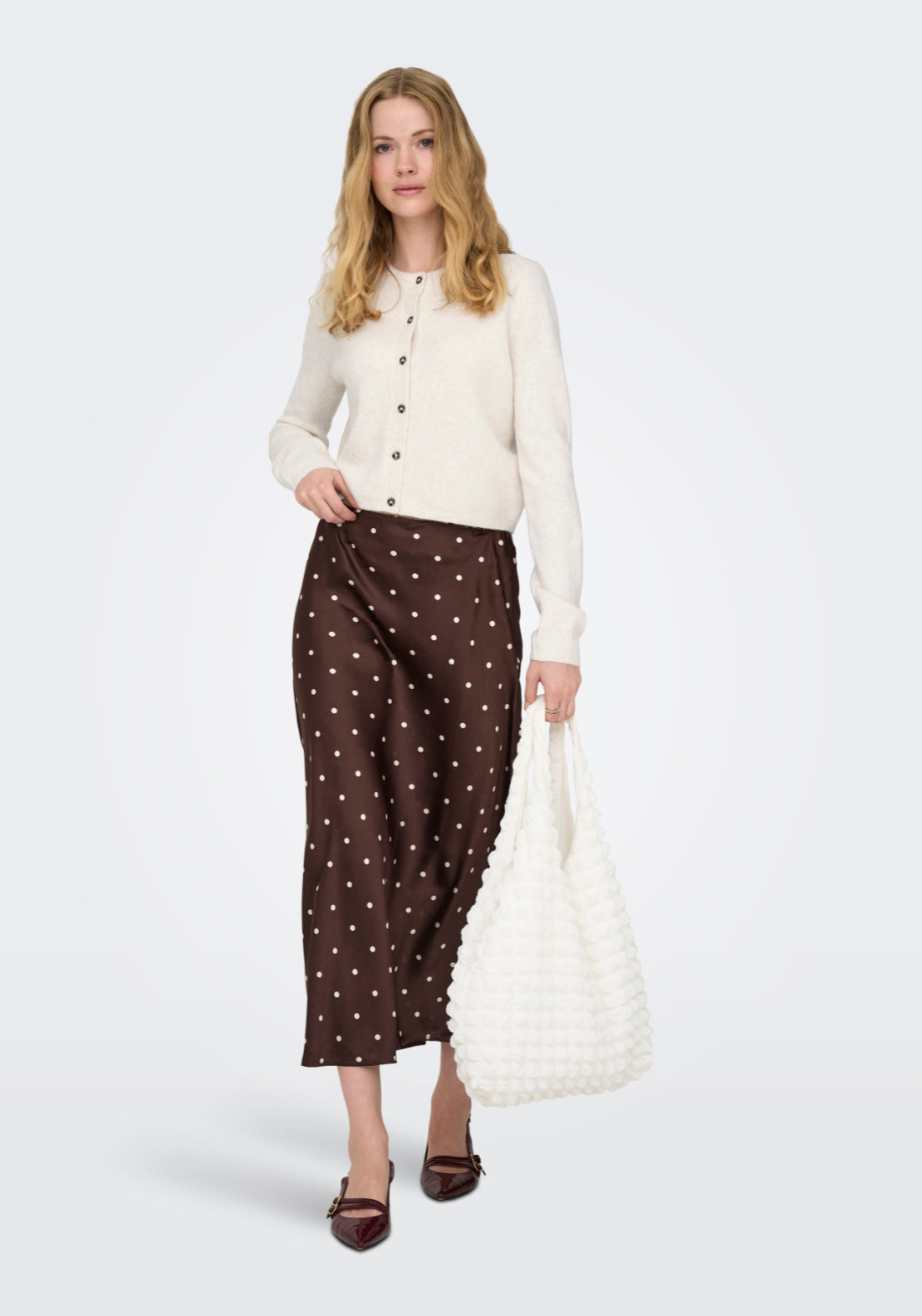 Jdy Chloe Long Sleeve Cardigan - Birch Melange 3 Shaws Department Stores