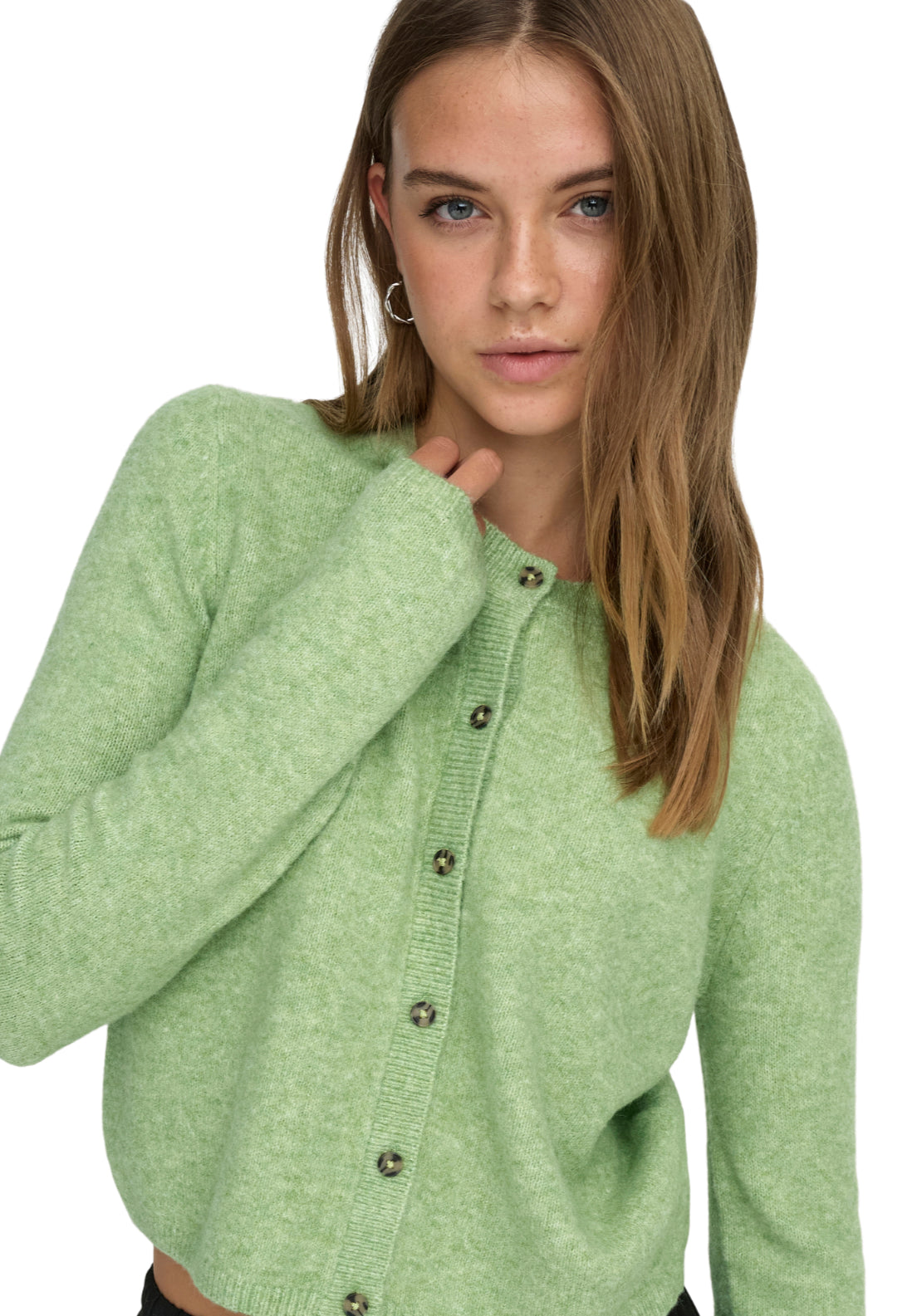 Jdy Chloe Long Sleeve Cardigan - Reseda Melange 4 Shaws Department Stores