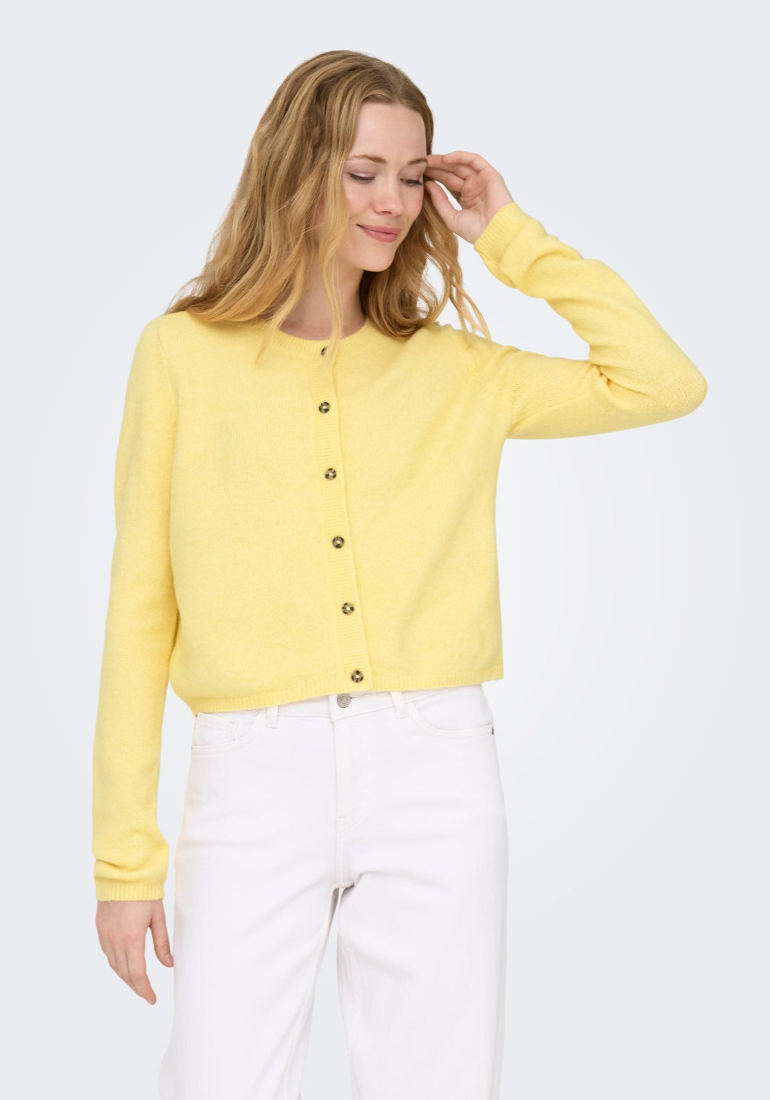 Jdy Chloe Long Sleeve Cardigan - Sunlight Melange 1 Shaws Department Stores