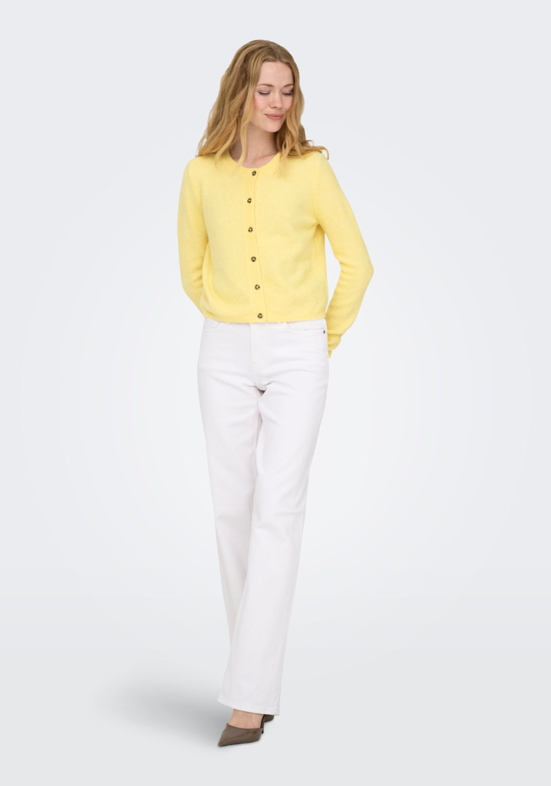 Jdy Chloe Long Sleeve Cardigan - Sunlight Melange 3 Shaws Department Stores