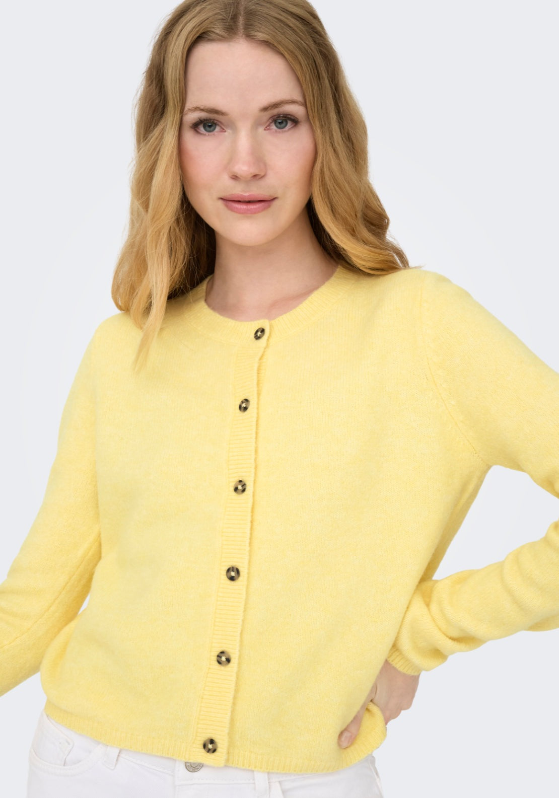 Jdy Chloe Long Sleeve Cardigan - Sunlight Melange 4 Shaws Department Stores
