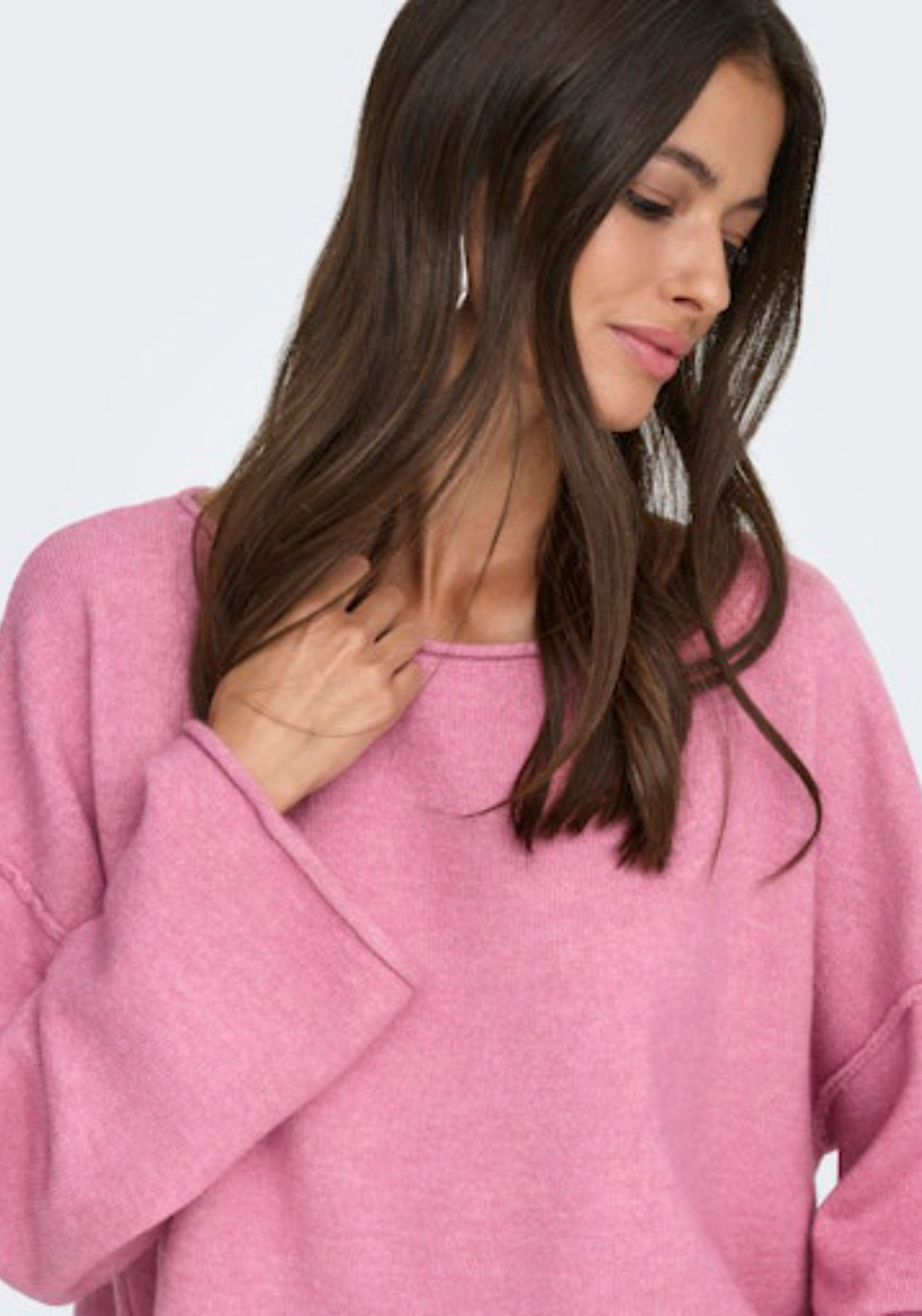 Rue Life Long Sleeve Boat Neck Pullover - Cashmere Rose