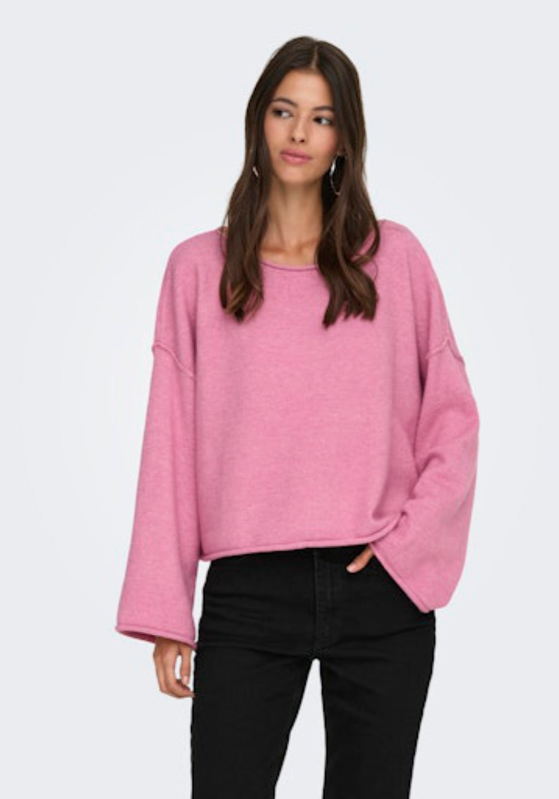 Rue Life Long Sleeve Boat Neck Pullover - Cashmere Rose