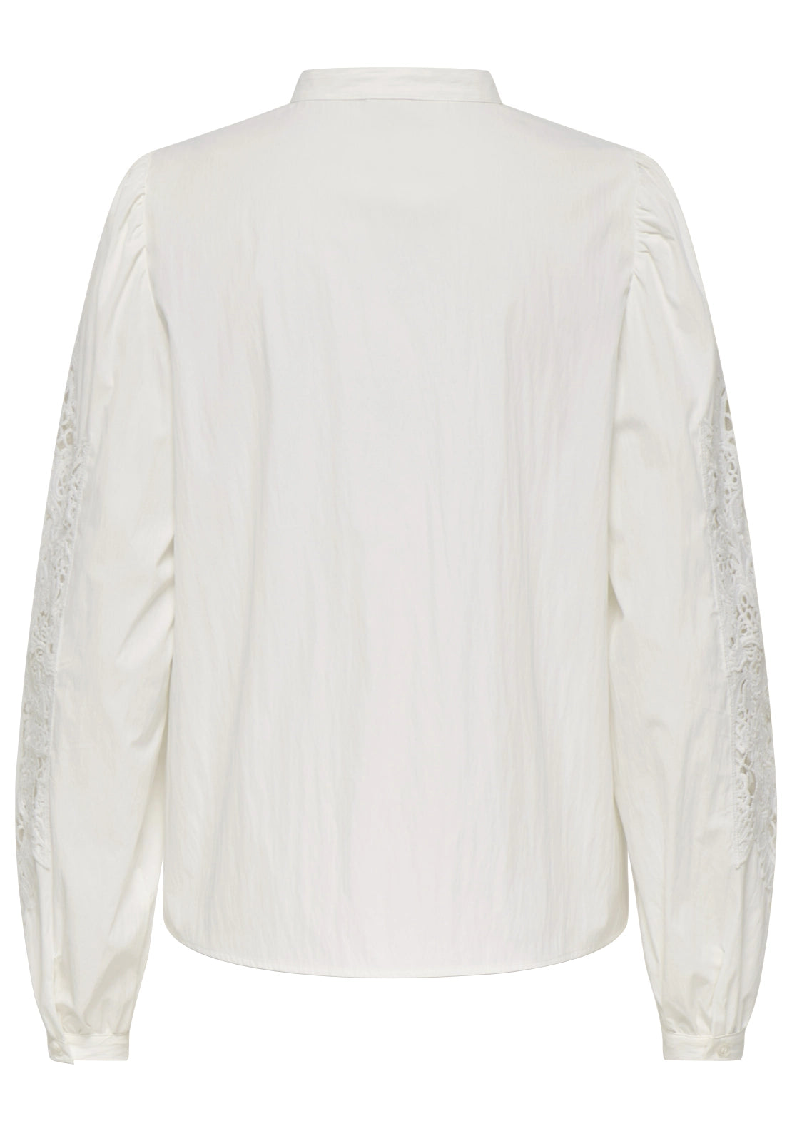 Jdy Lace Sleeve Button Up Blouse - White 7 Shaws Department Stores