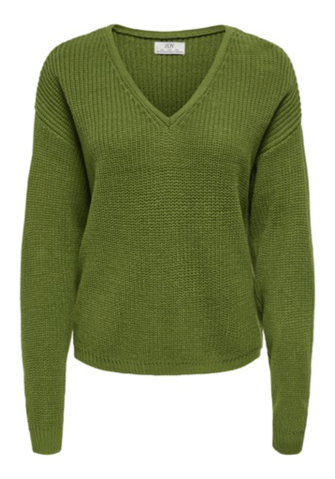 Evie Long Sleeve V-Neck Pullover - Cedar Green