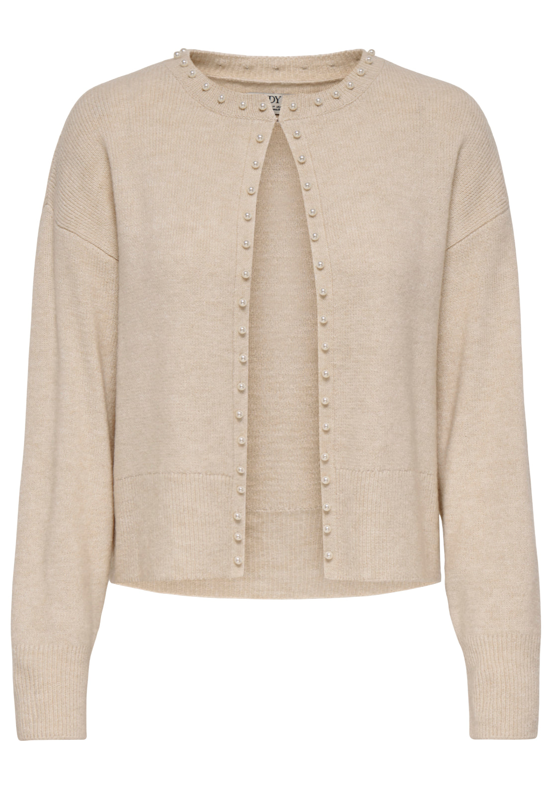 Jdy Emmali Long Sleeve Cardigan - Beige 6 Shaws Department Stores