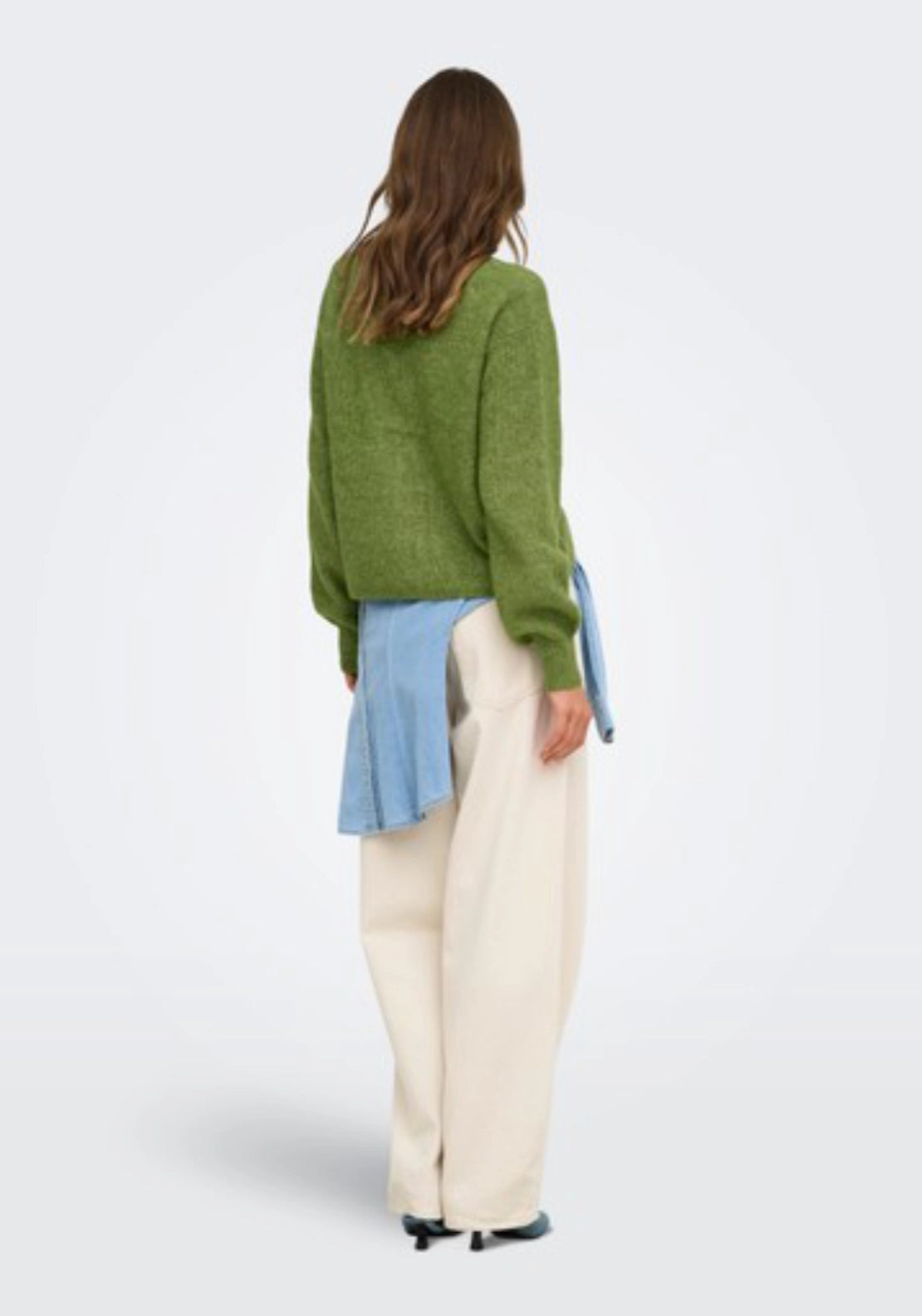 Lumi Long Sleeve Button Cardigan - Cedar Green Melange