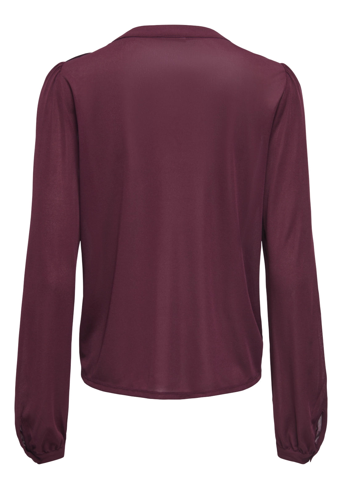Uso Long Sleeve Frill Top - Windsor Wine