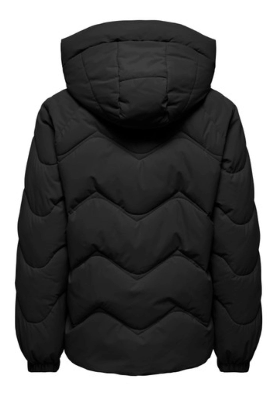 Power Short Hood Puffer Coat - Black
