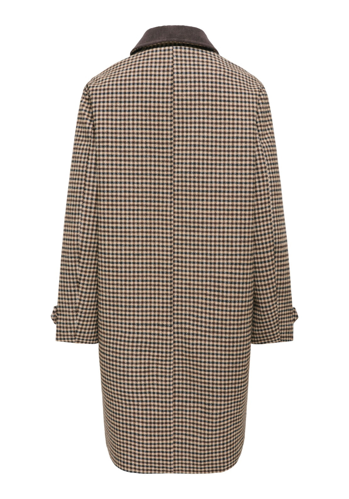 Jdy Valerie Check Coat - Iced Coffee 2 Shaws Department Stores