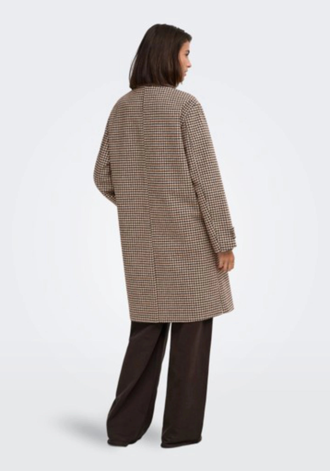 Valerie Check Coat - Iced Coffee