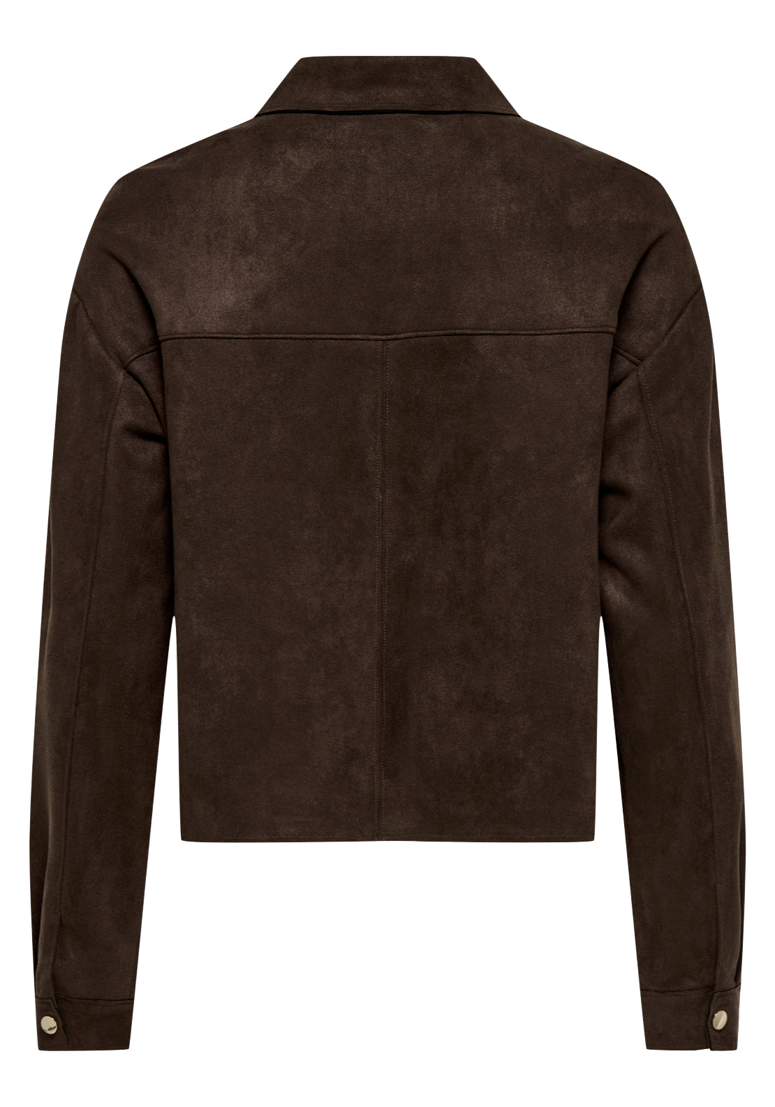 Jdy Julle Long Sleeve Faux Suede Shirt - Brown 7 Shaws Department Stores