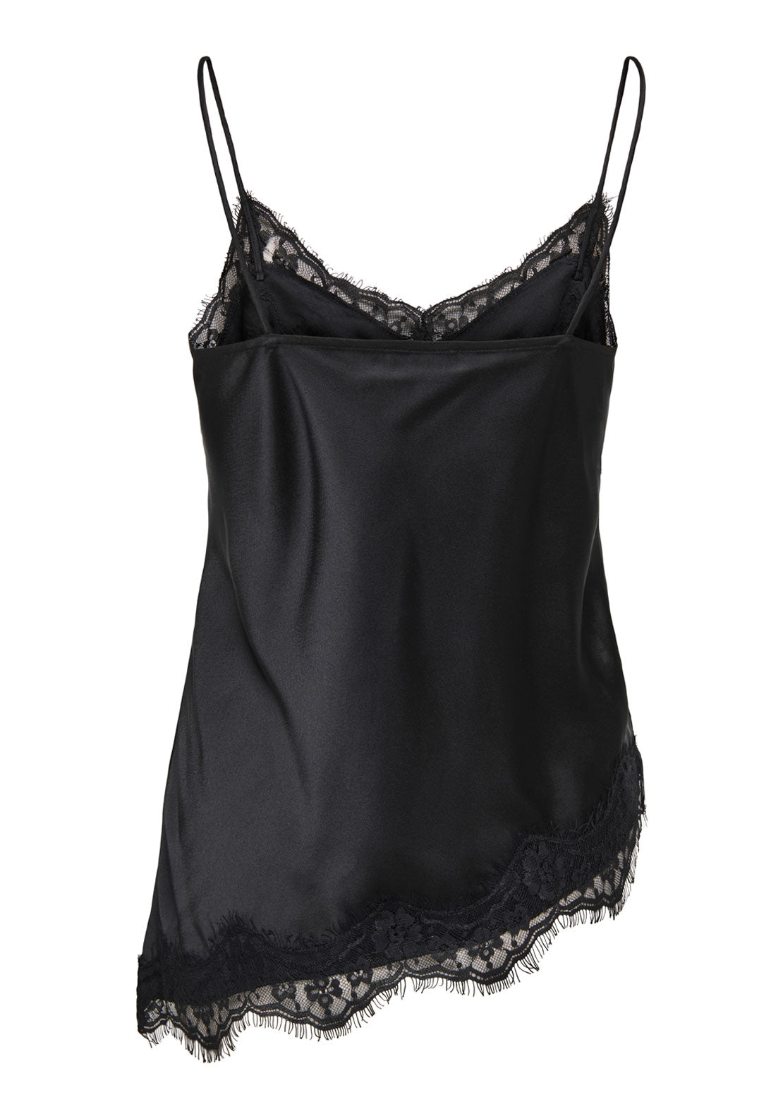 Jdy Fifi Sleveless Asymetric Lace Top - Black 4 Shaws Department Stores
