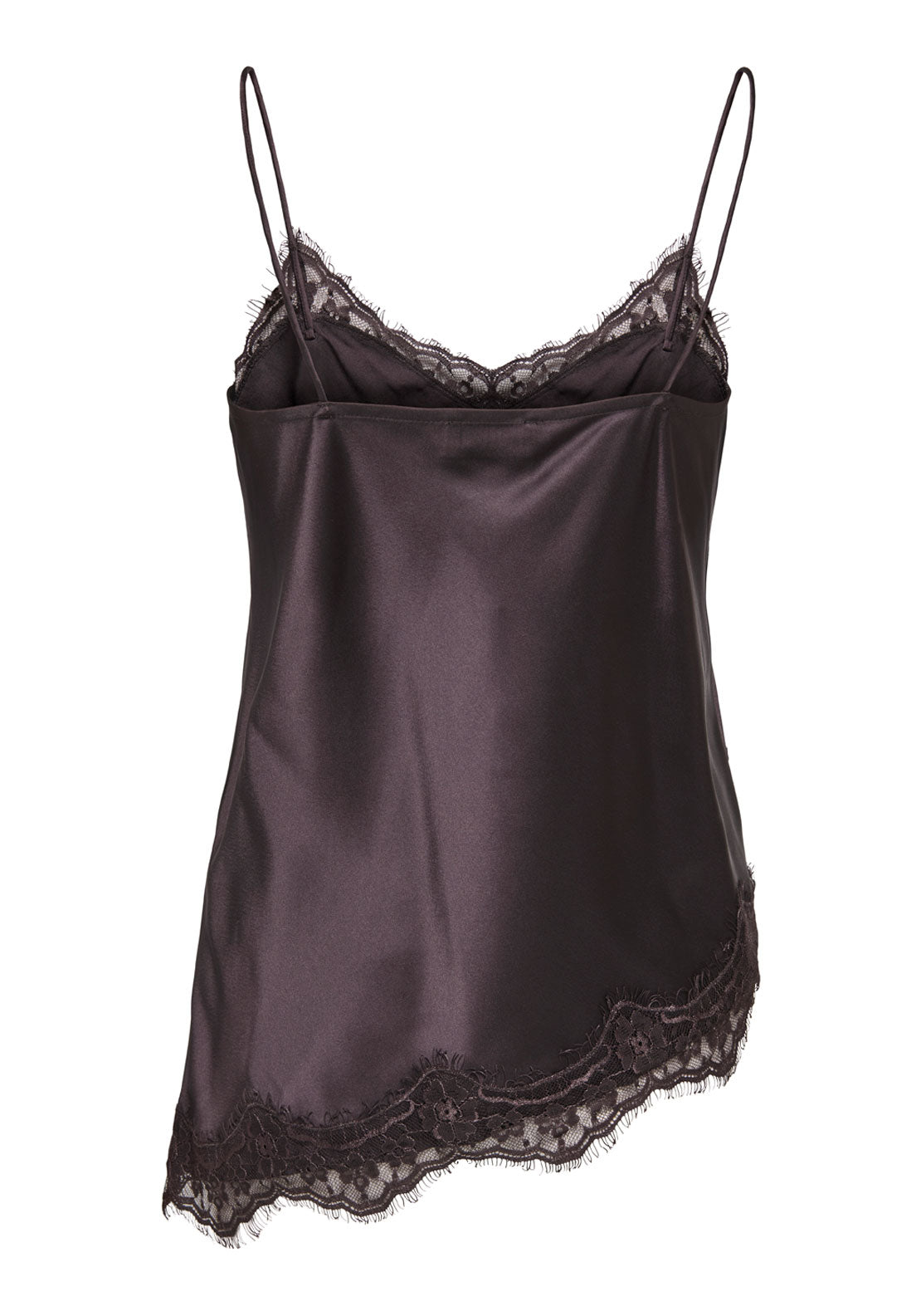 Jdy Fifi Sleveless Asymetric Lace Top - Chocolate Torte 7 Shaws Department Stores