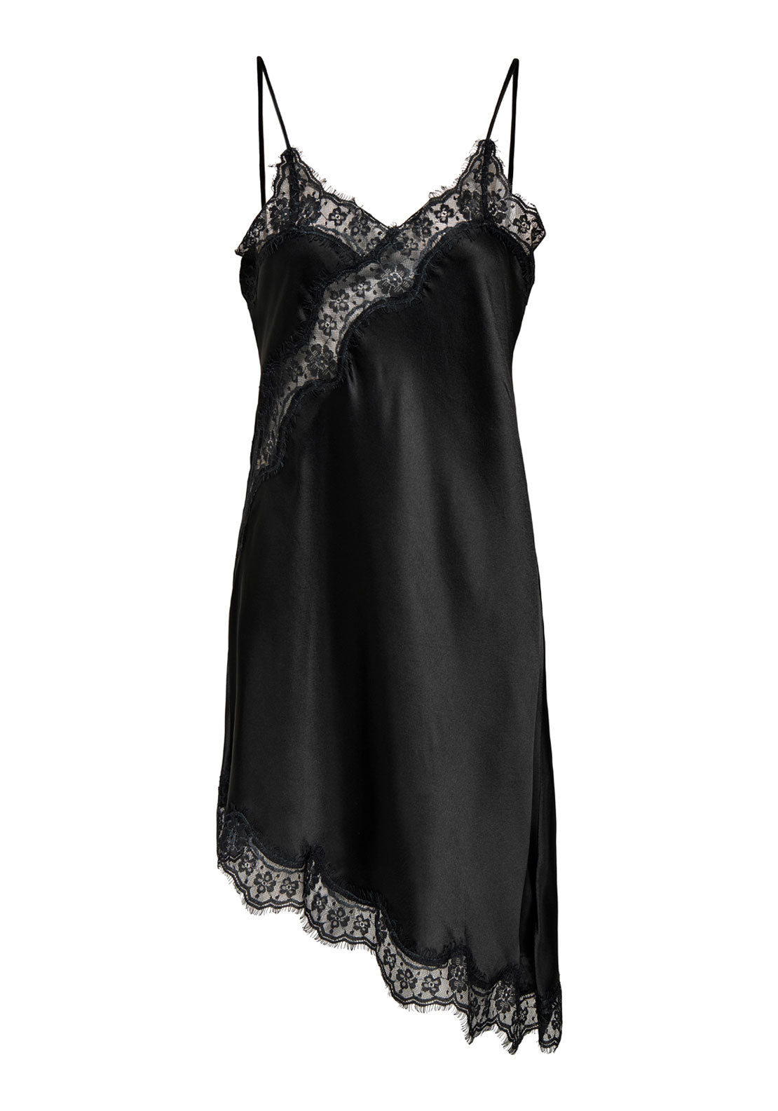 Jdy Fifi Sleveless Asymetric Lace Dress - Black 6 Shaws Department Stores