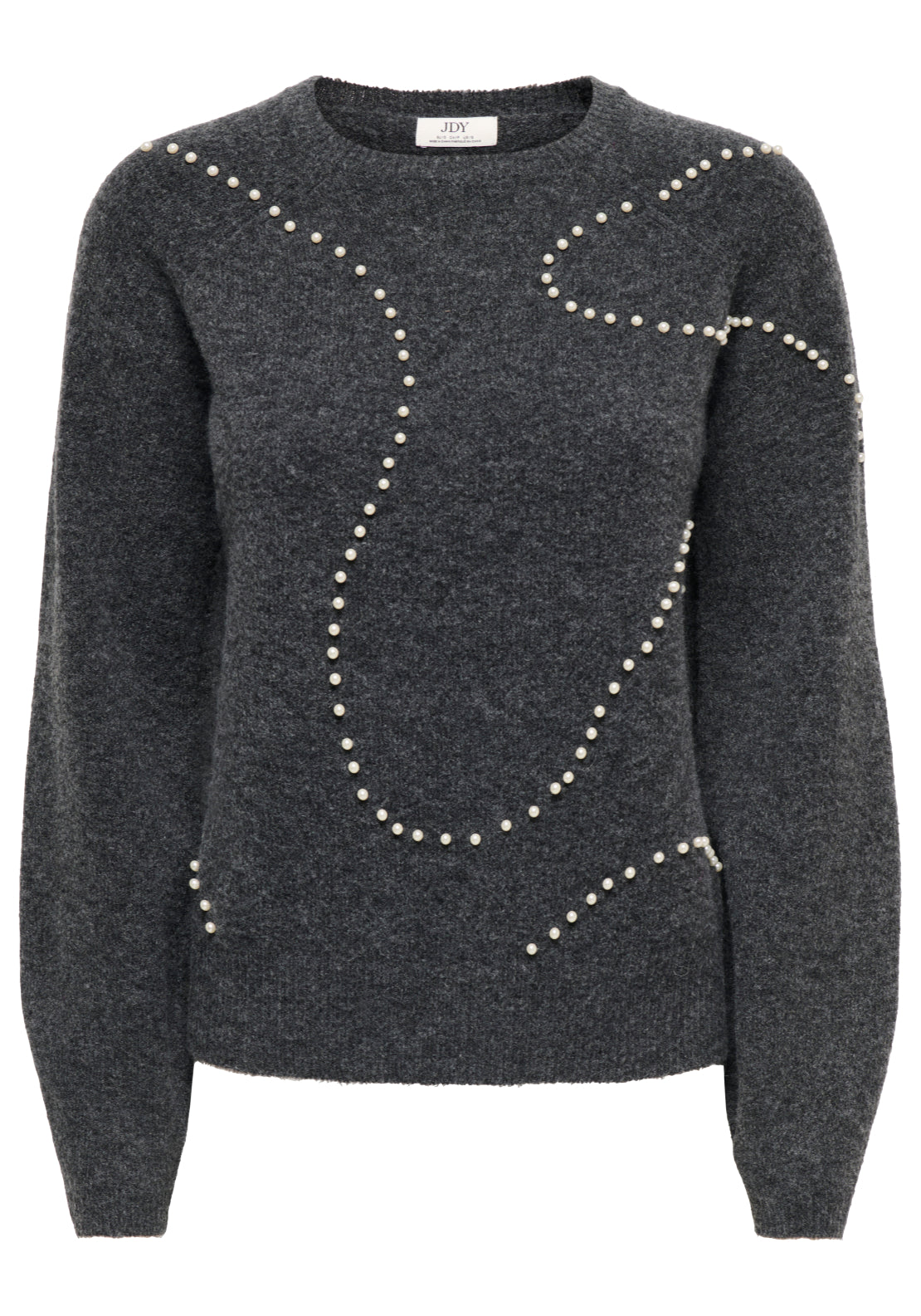 Jdy Madi Long Sleeve O-Neck Pullover - Grey 1 Shaws Department Stores