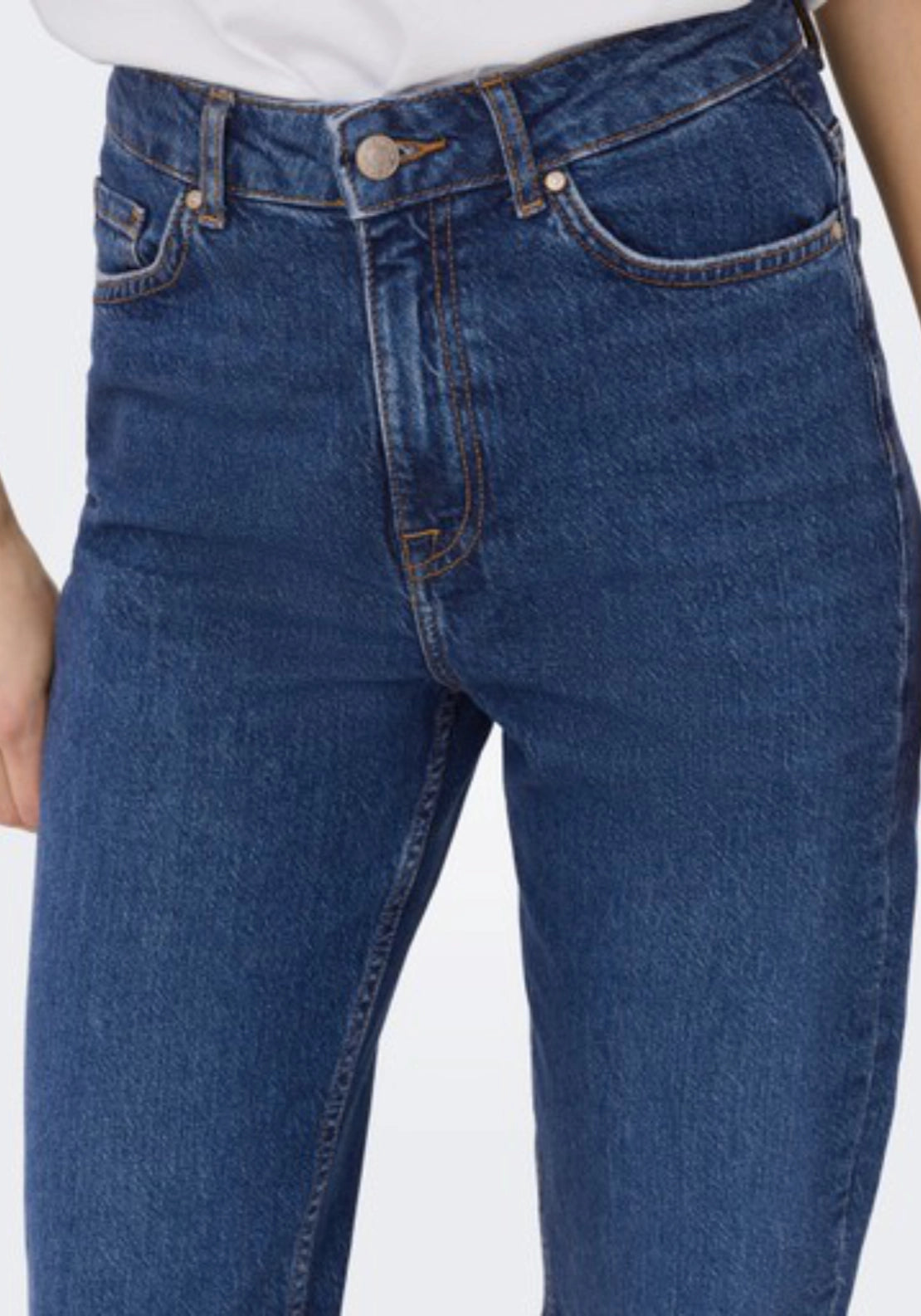 Petra High Waist Straight Jeans - Blue Denim