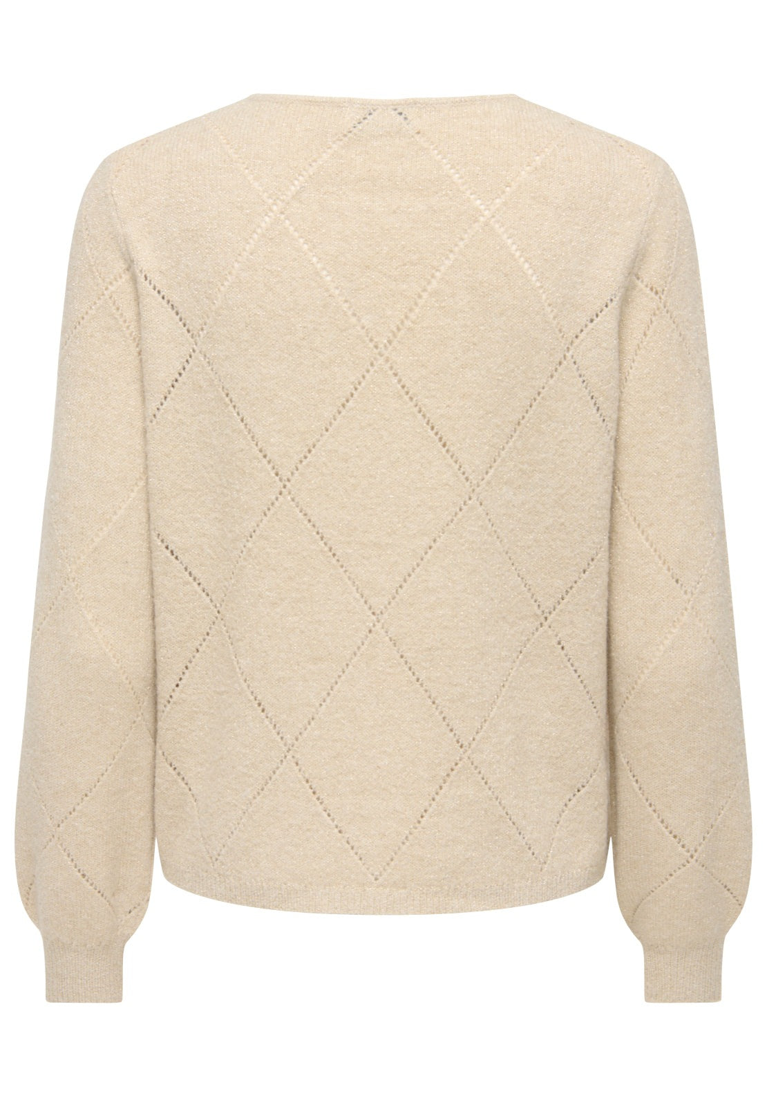 Jdy Aspen Long Sleeve Glitter Pullover - Silver Lining 2 Shaws Department Stores