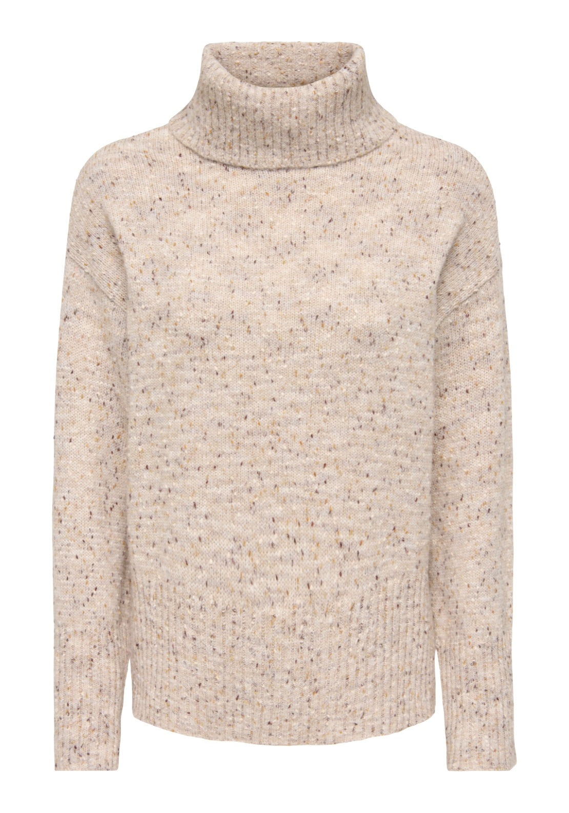 Jdy Sabine Long Sleeve Cowl Neck Pullover - Beige 1 Shaws Department Stores