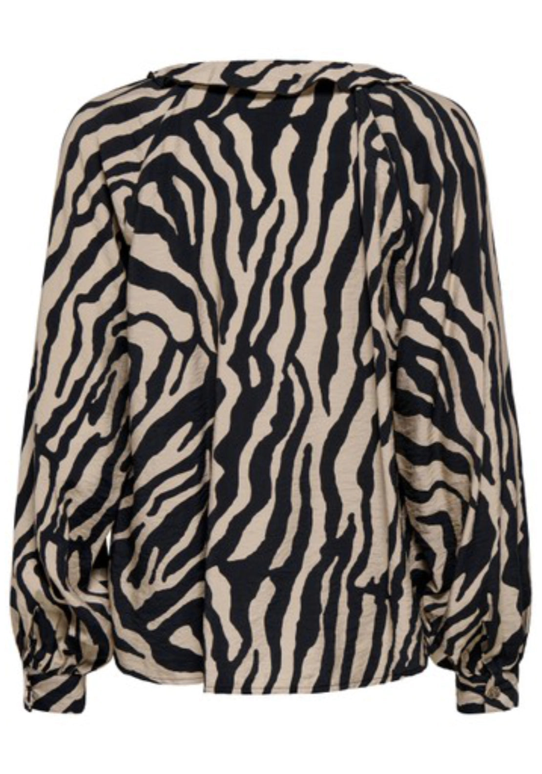 Troya Life Long Sleeve Top - Oatmeal Black Zebra