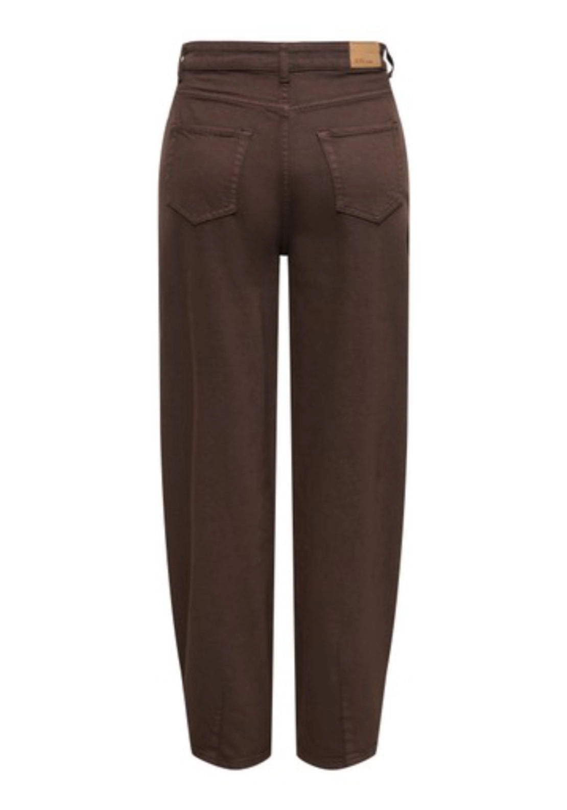 Susie Medium Rise Barrel Jeans - Chocolate Brown