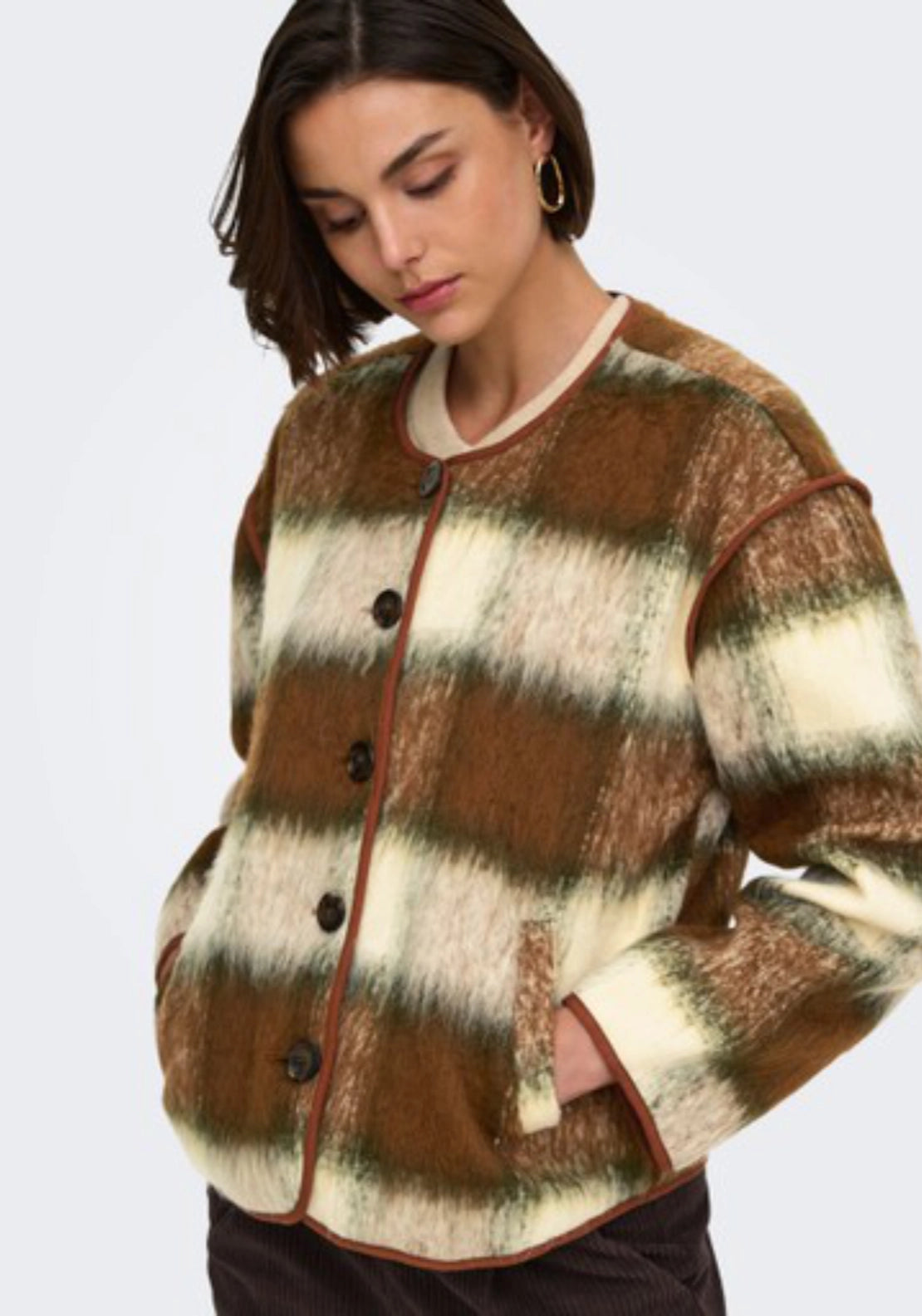 Salome Long Sleeve Brushed Jacket - Cedar Green