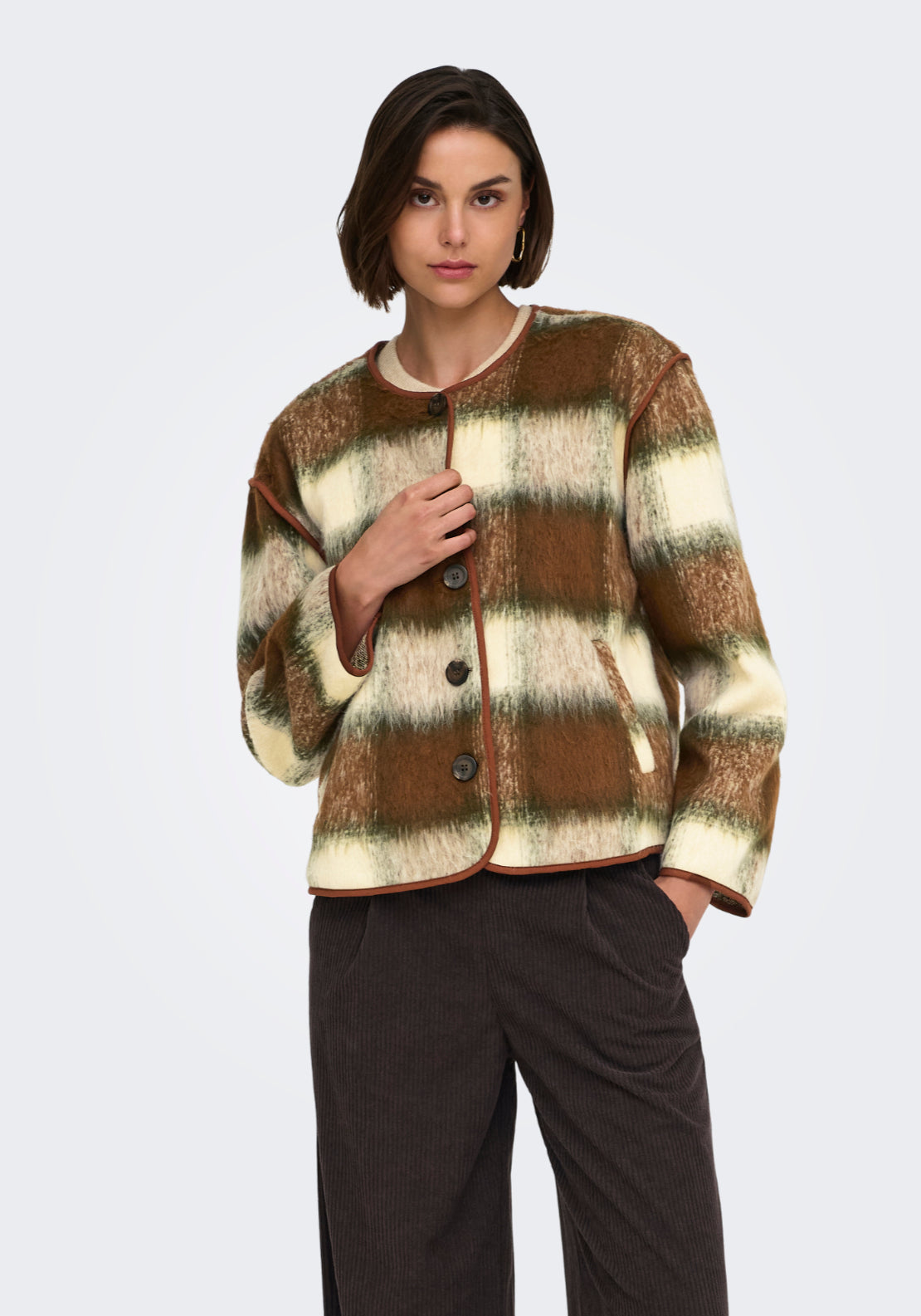 Jdy Salome Long Sleeve Brushed Jacket - Cedar Green 1 Shaws Department Stores