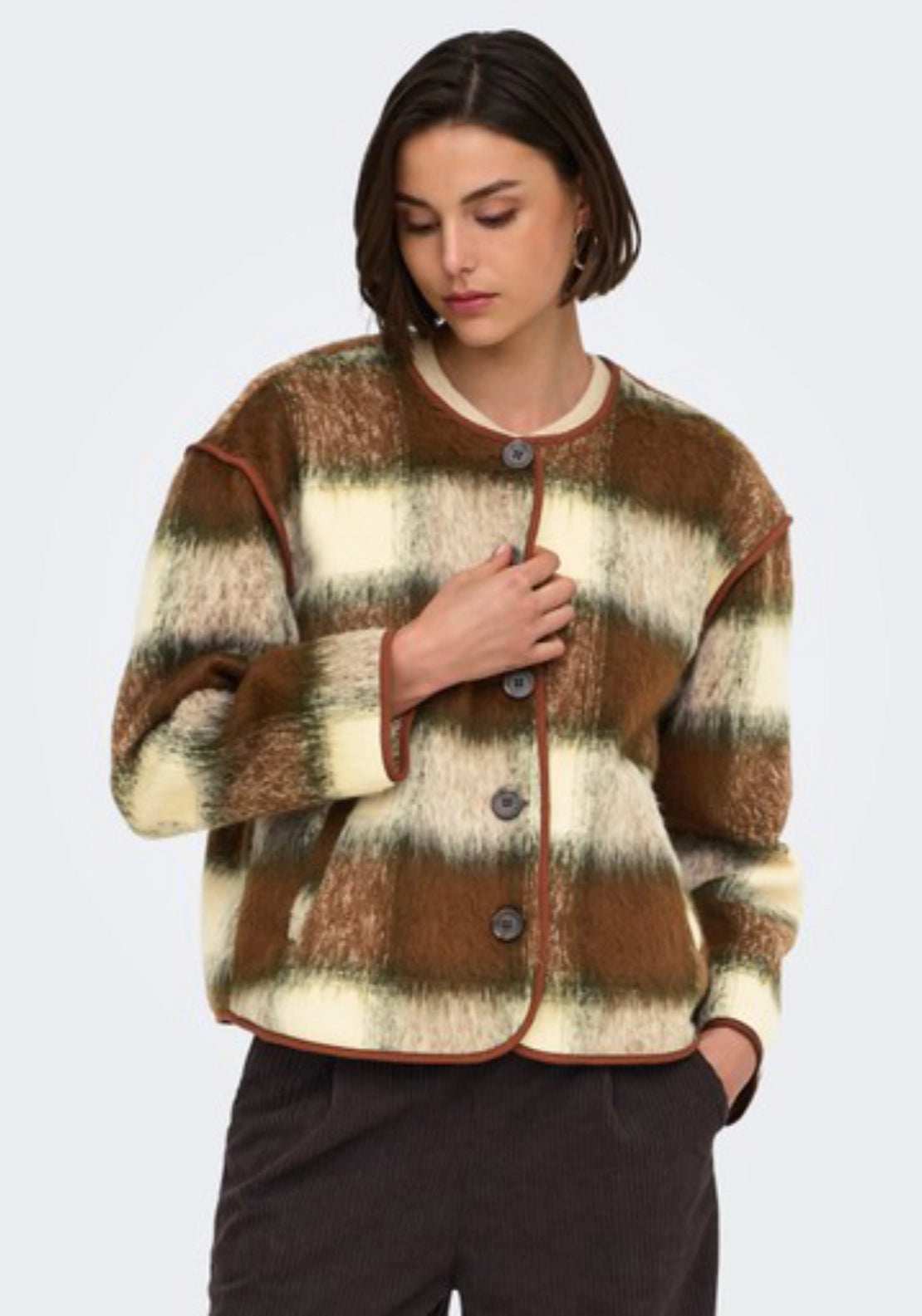 Salome Long Sleeve Brushed Jacket - Cedar Green