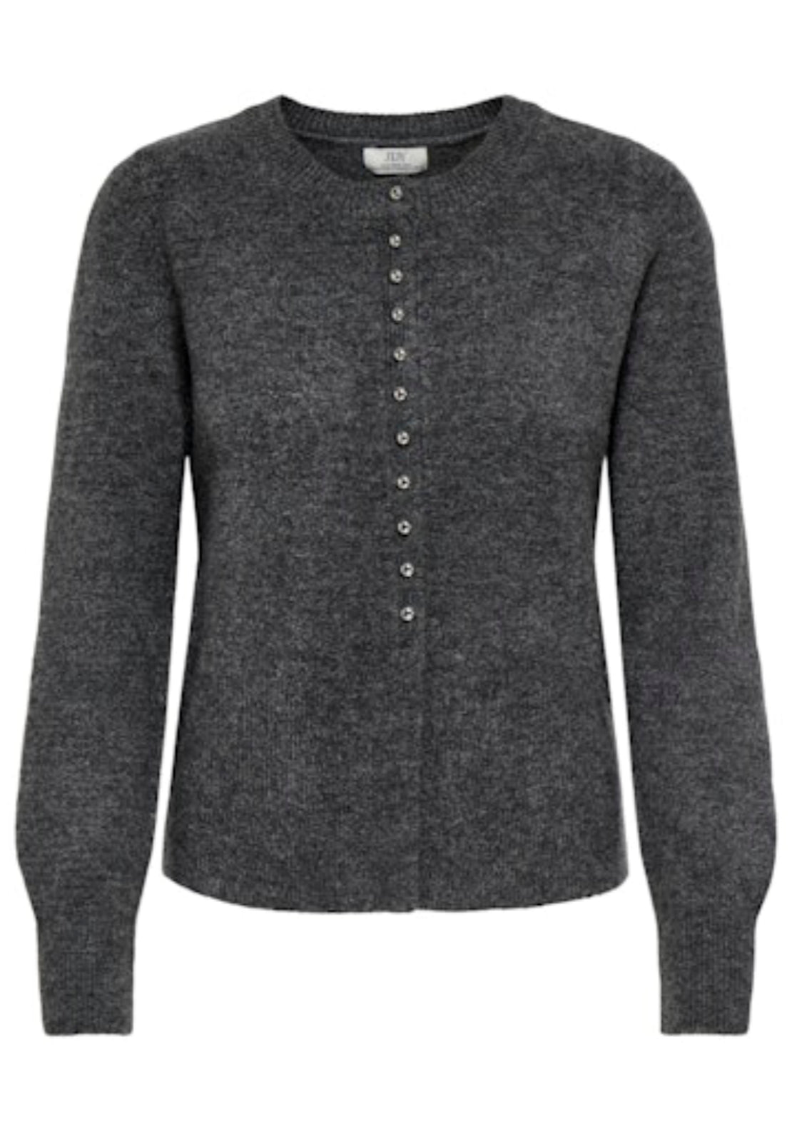 Jdy Rea Long Sleeve Button Cardigan - Dark Grey Melange 1 Shaws Department Stores