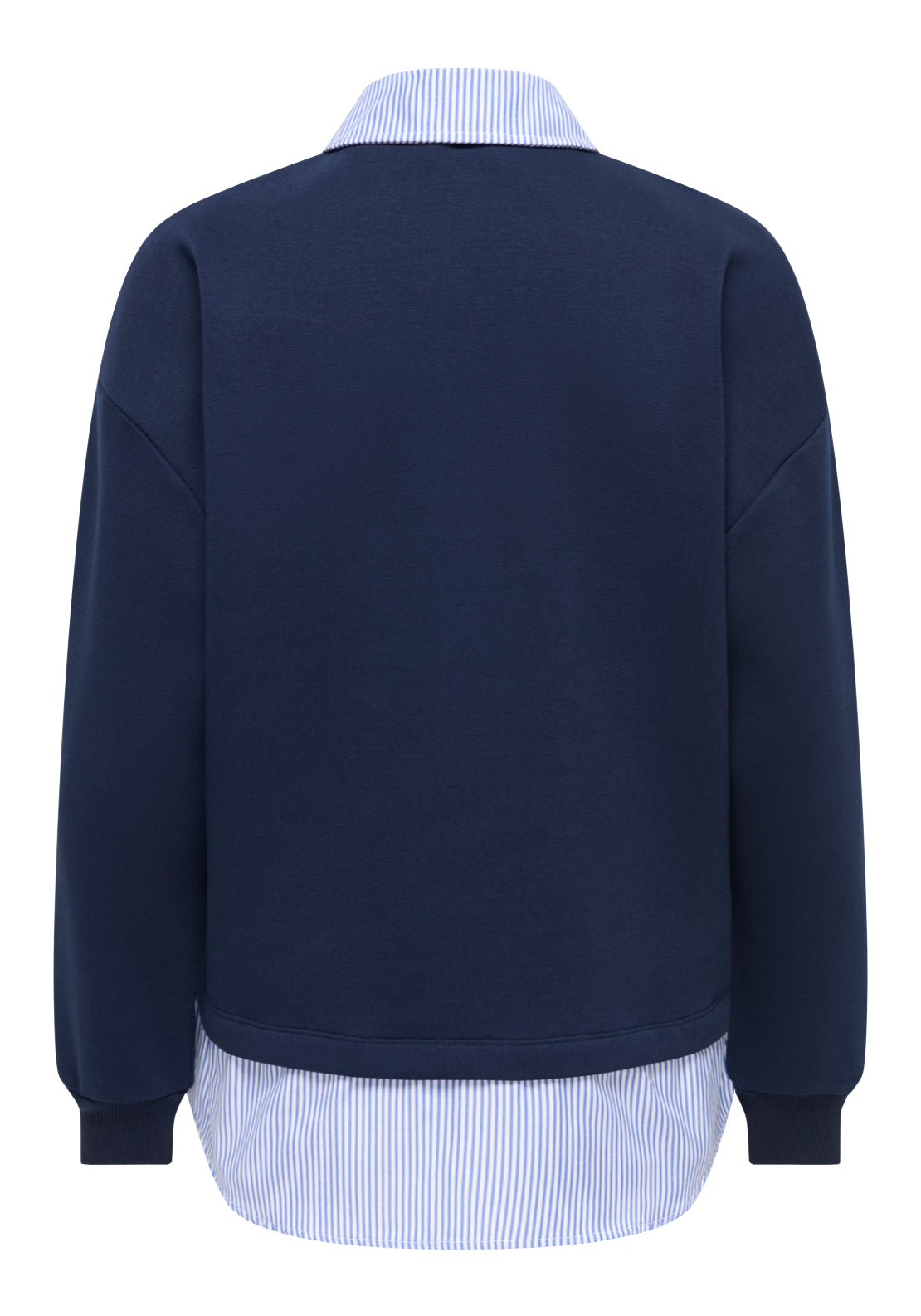 Jdy Laura Long Sleeve Collar Mix Sweatshirt - Night Sky 2 Shaws Department Stores