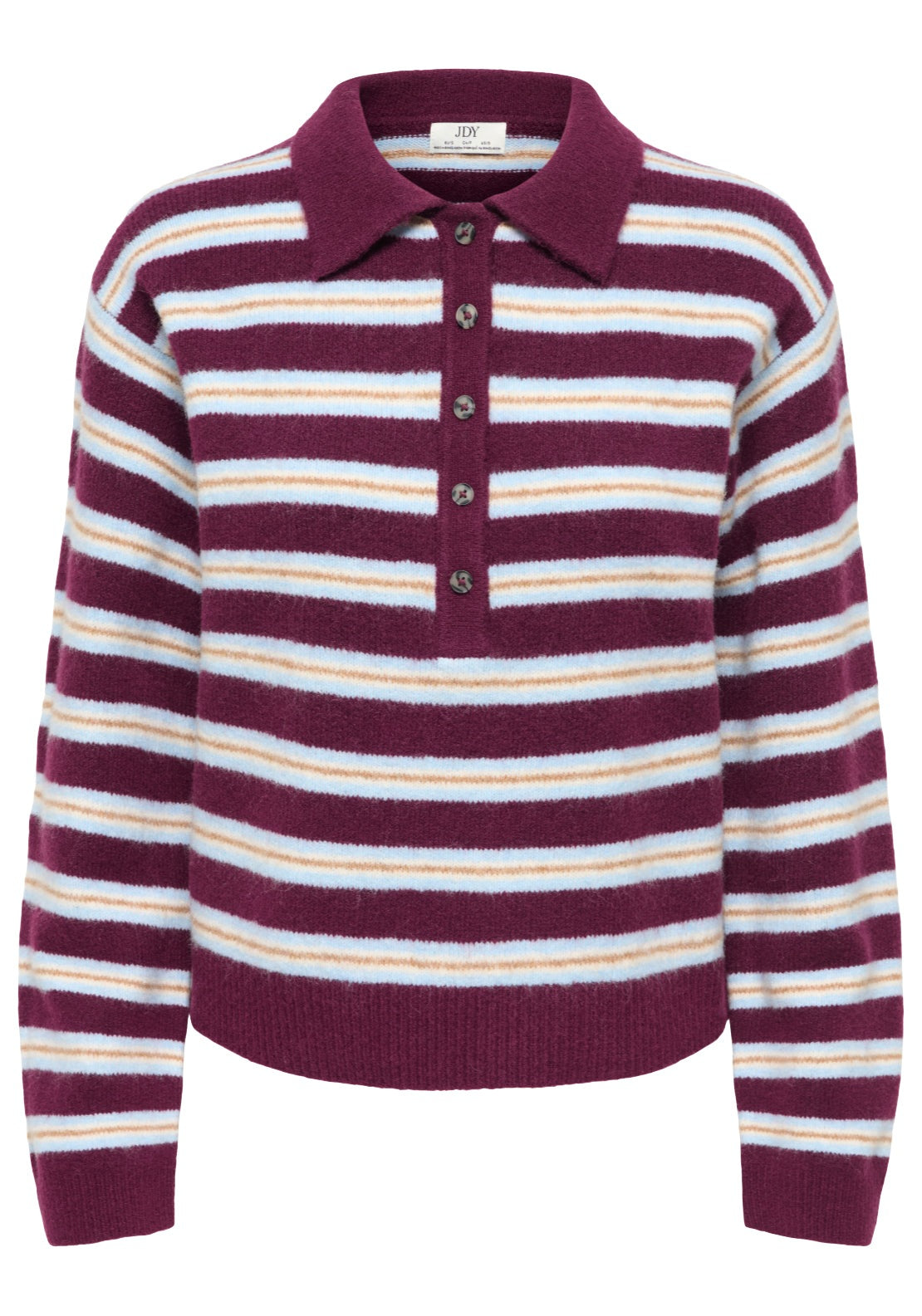 Jdy Chloe Long Sleeve Polo Pullover - Fig 1 Shaws Department Stores