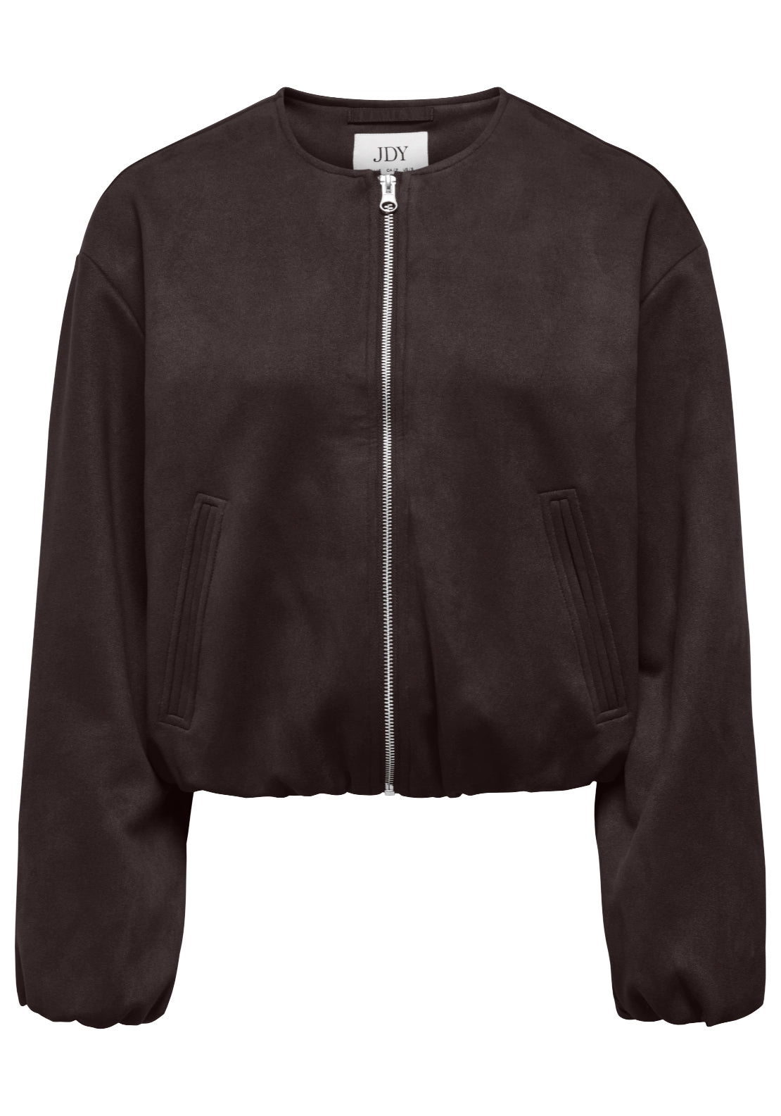 Jdy Nia Faux Suede Balloon Jacket - Brown 1 Shaws Department Stores